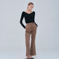Sharp Neck Velour Tops