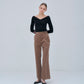 Sharp Neck Velour Tops