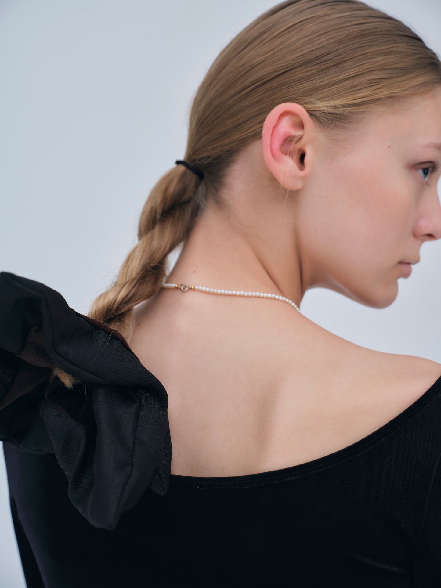 Sharp Neck Velour Tops