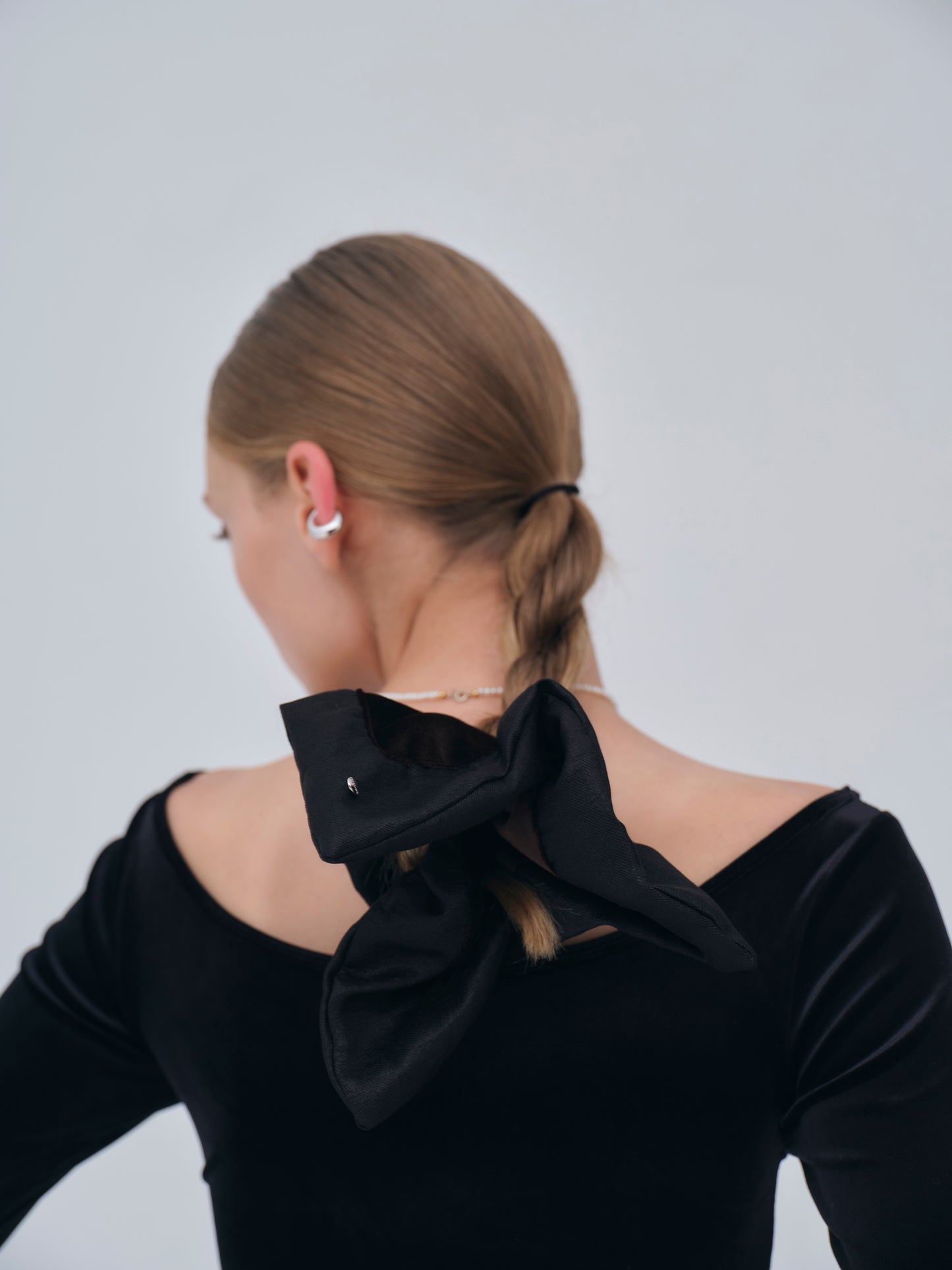 Sharp Neck Velour Tops