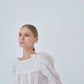 Sheer Jacquard Frill Blouse