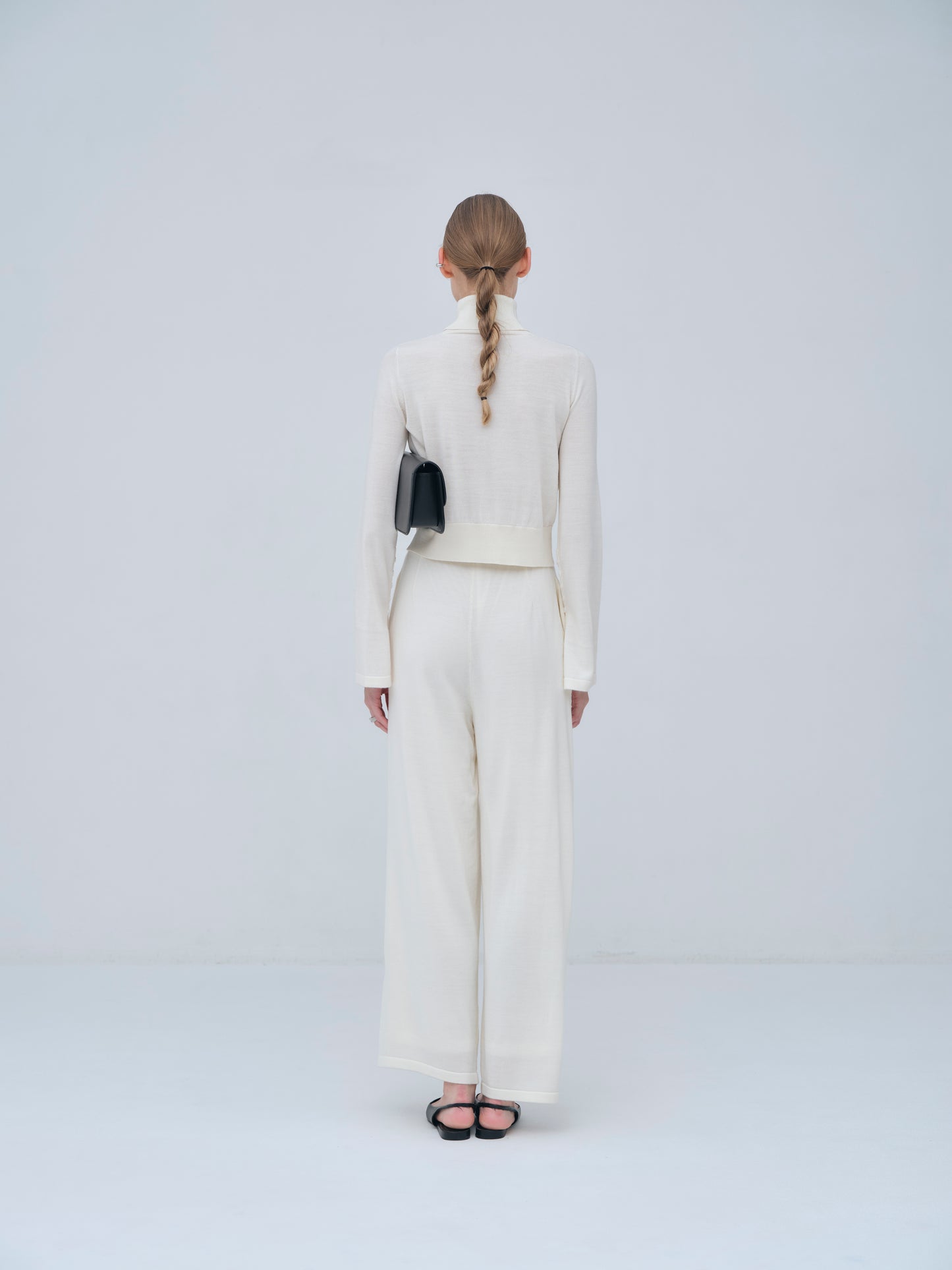 Structured Tuck Wide Pants