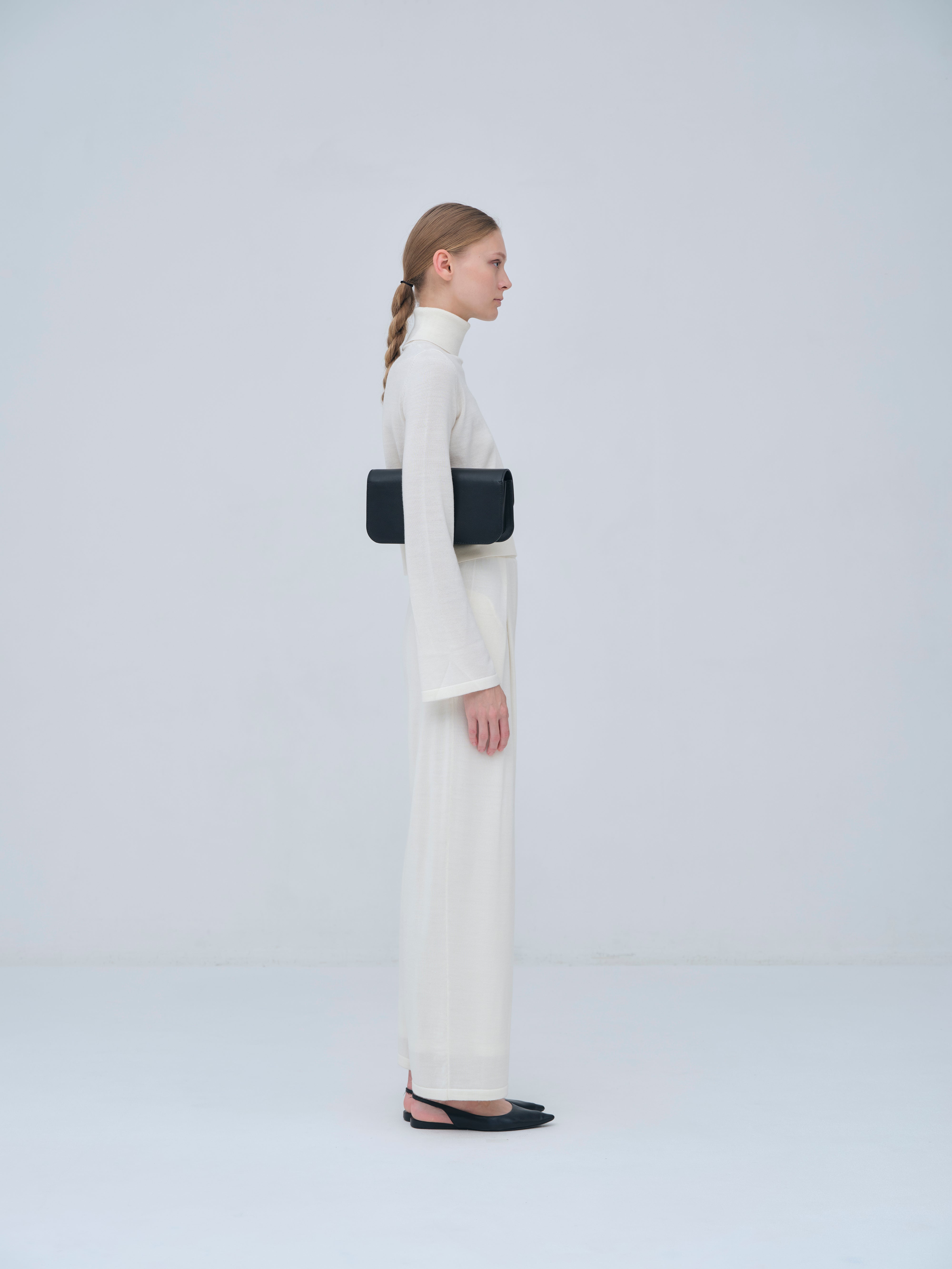 Structured Tuck Wide Pants