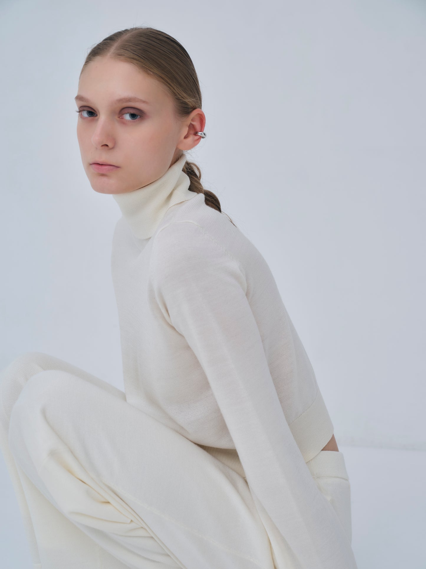 Compact Slit Sleeve Knit