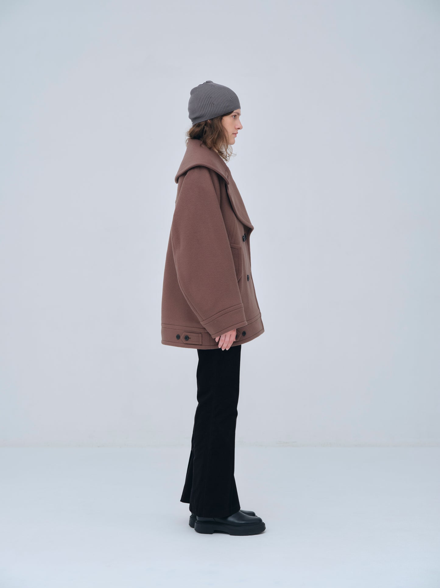 Signature Wide Lapel Mid Coat