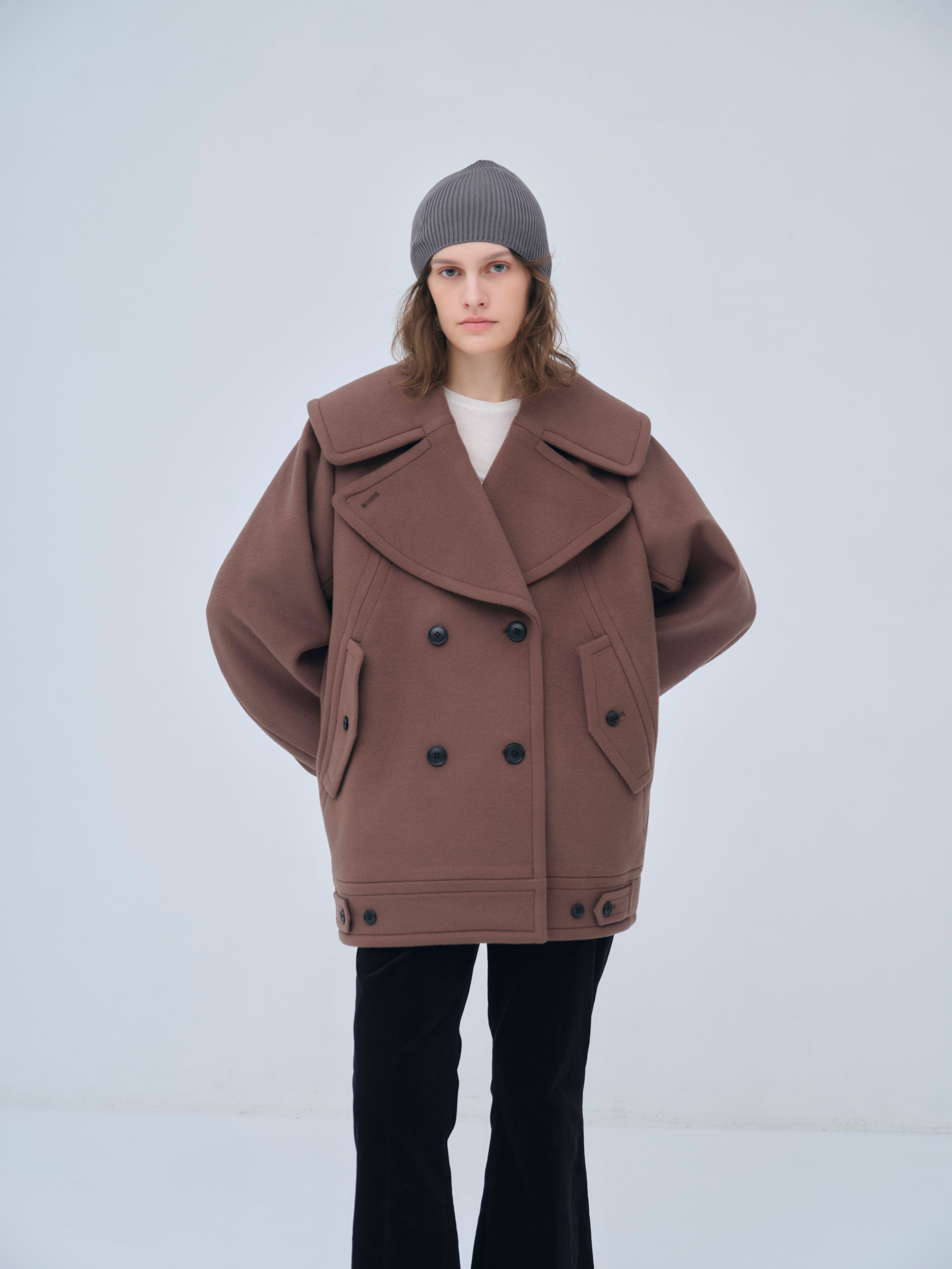 Signature Wide Lapel Mid Coat