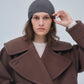 Signature Wide Lapel Mid Coat