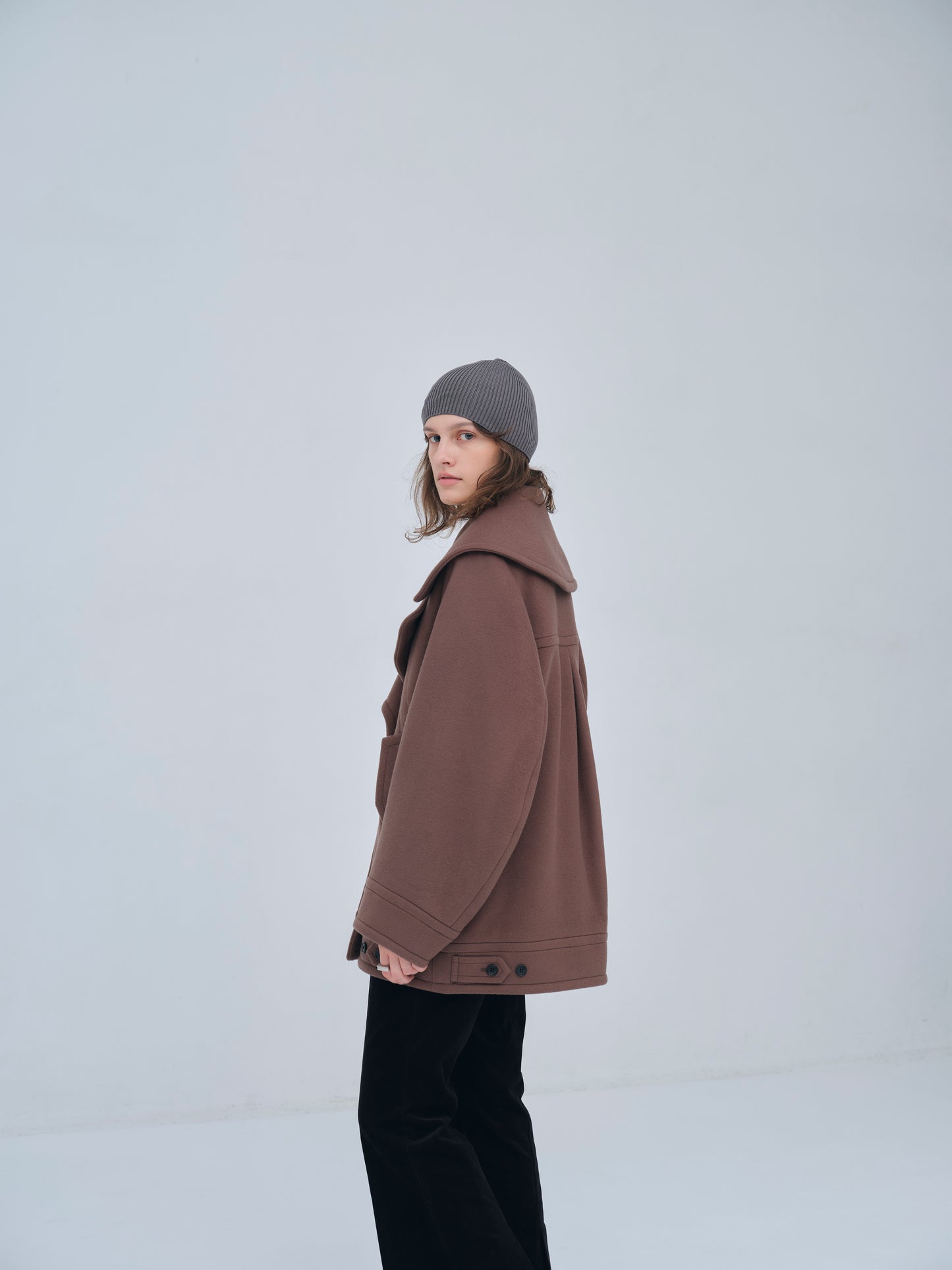 Signature Wide Lapel Mid Coat