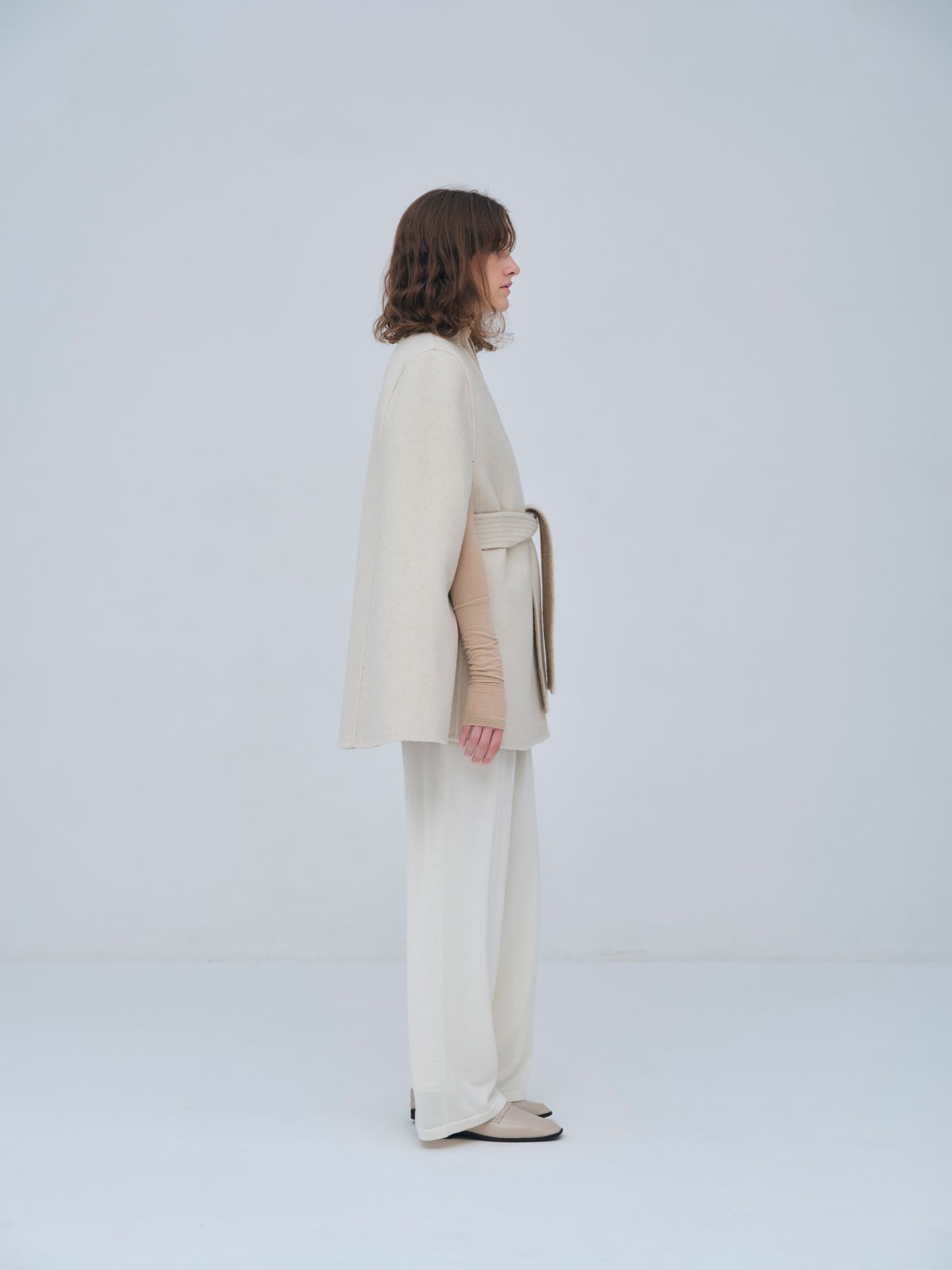 Structured Tuck Wide Pants