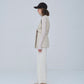 Structured Tuck Wide Pants