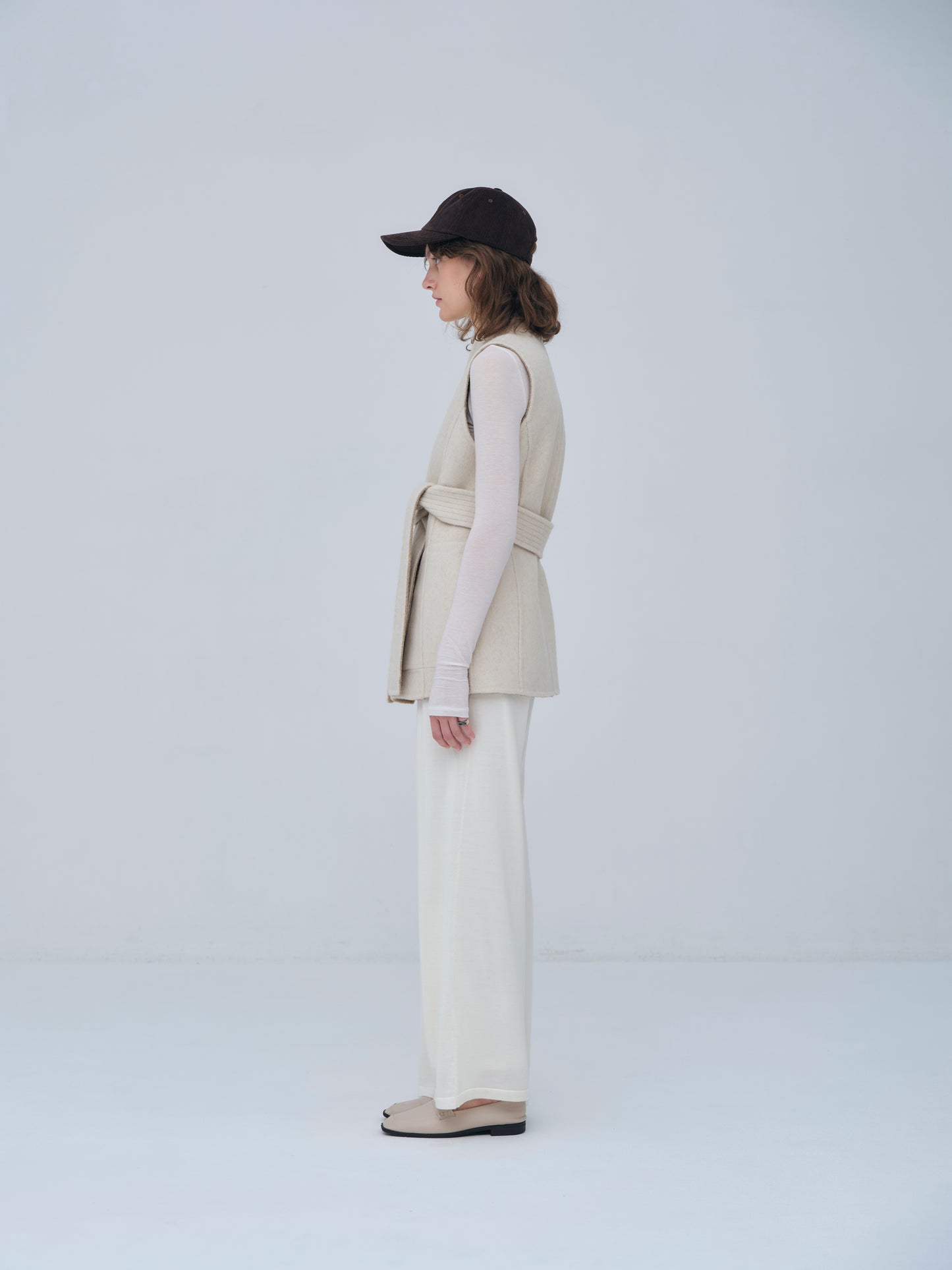Structured Tuck Wide Pants