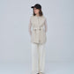 Structured Tuck Wide Pants