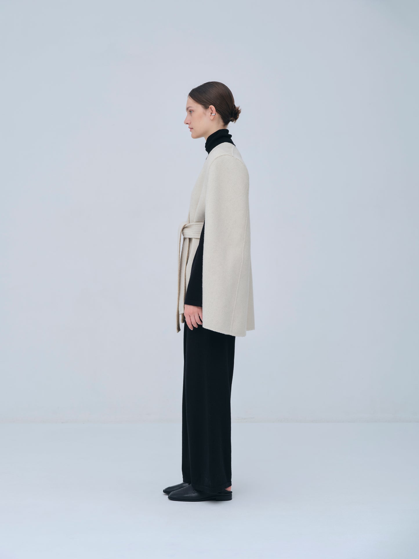 Structured Tuck Wide Pants