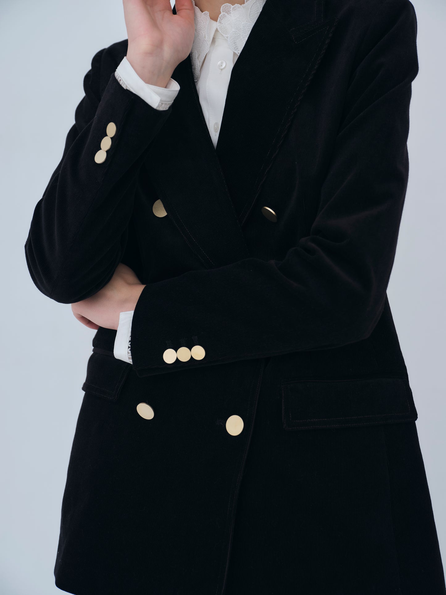 Double-breasted Corduroy Jacket