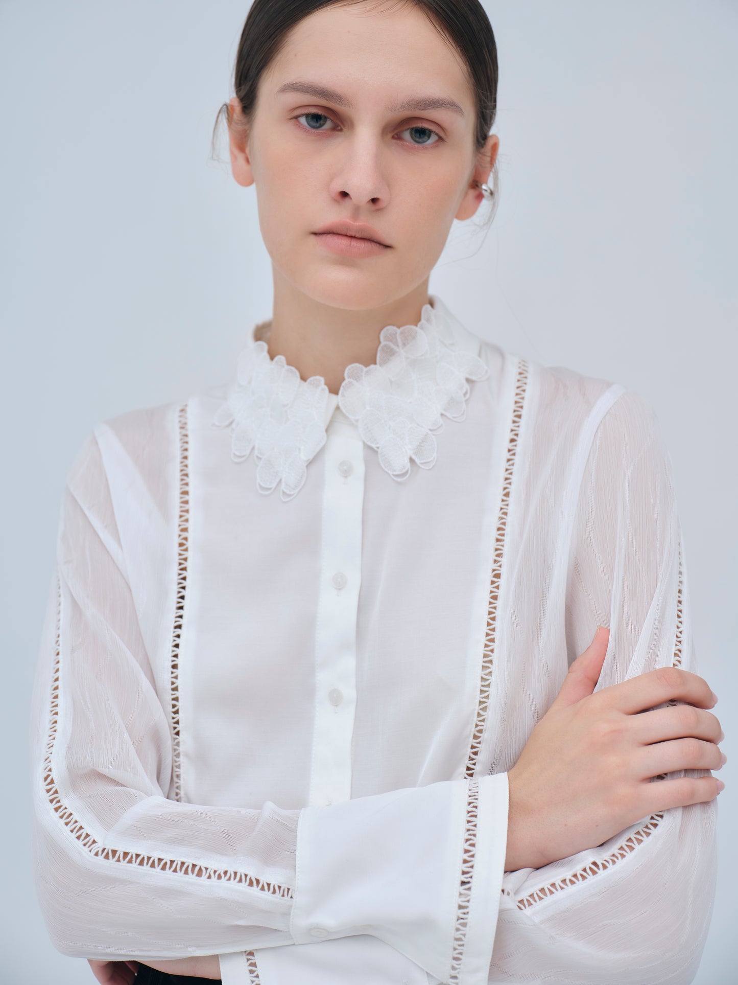 Orchid Embroidered Collar Shirt