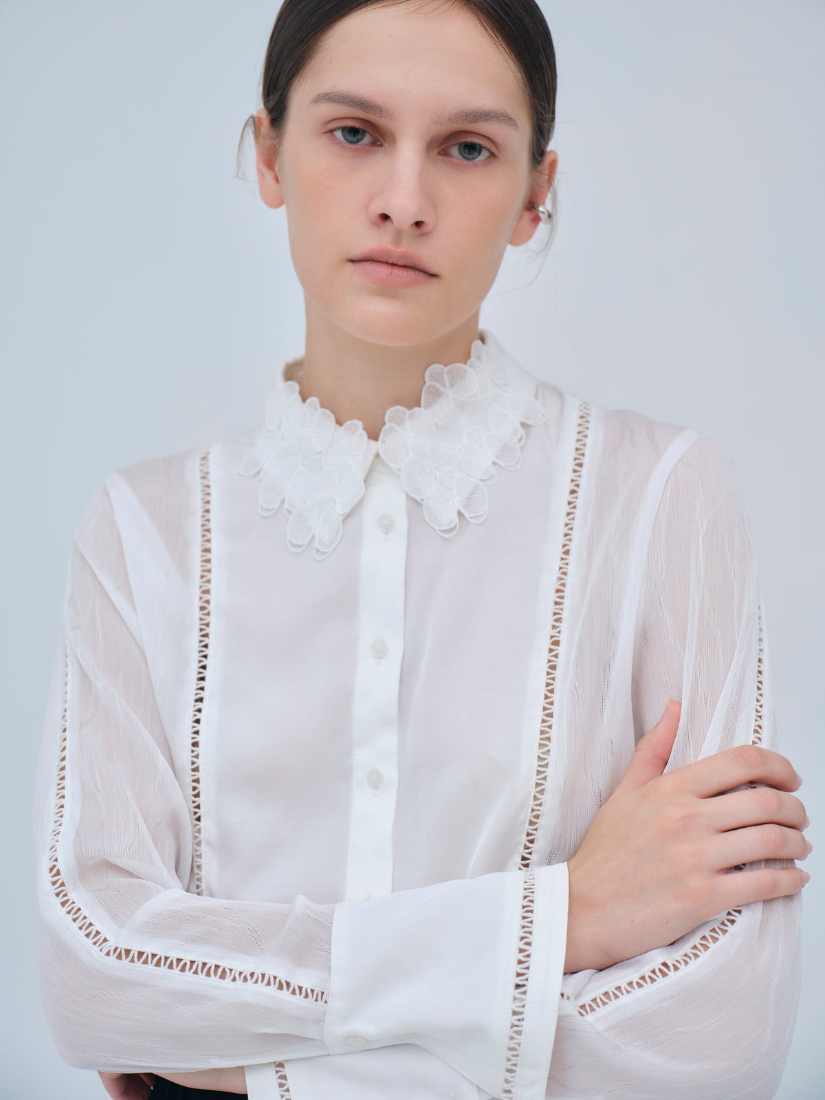 Orchid Embroidered Collar Shirt