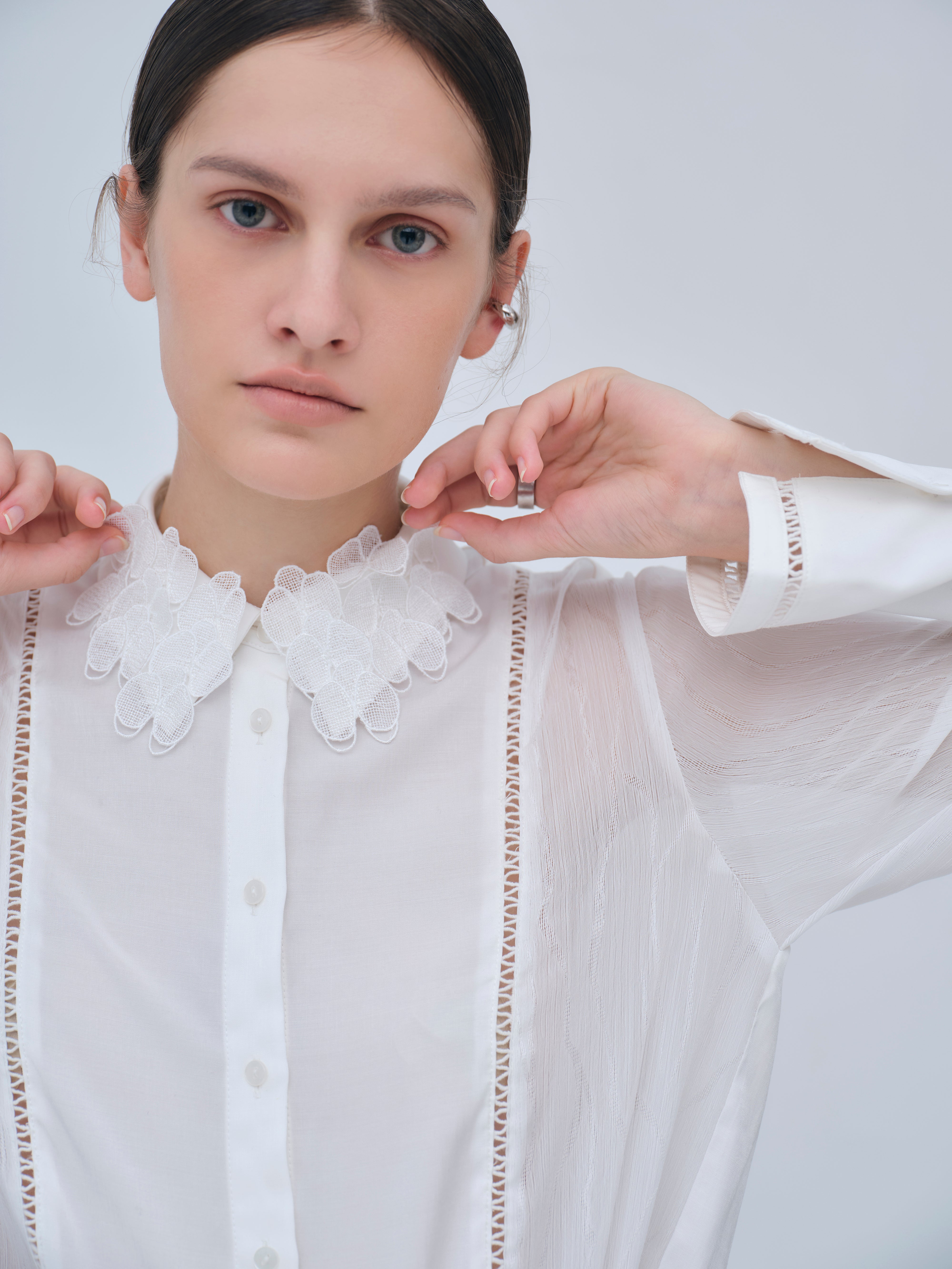 Orchid Embroidered Collar Shirt