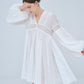 Yoke Lace Volume Dress