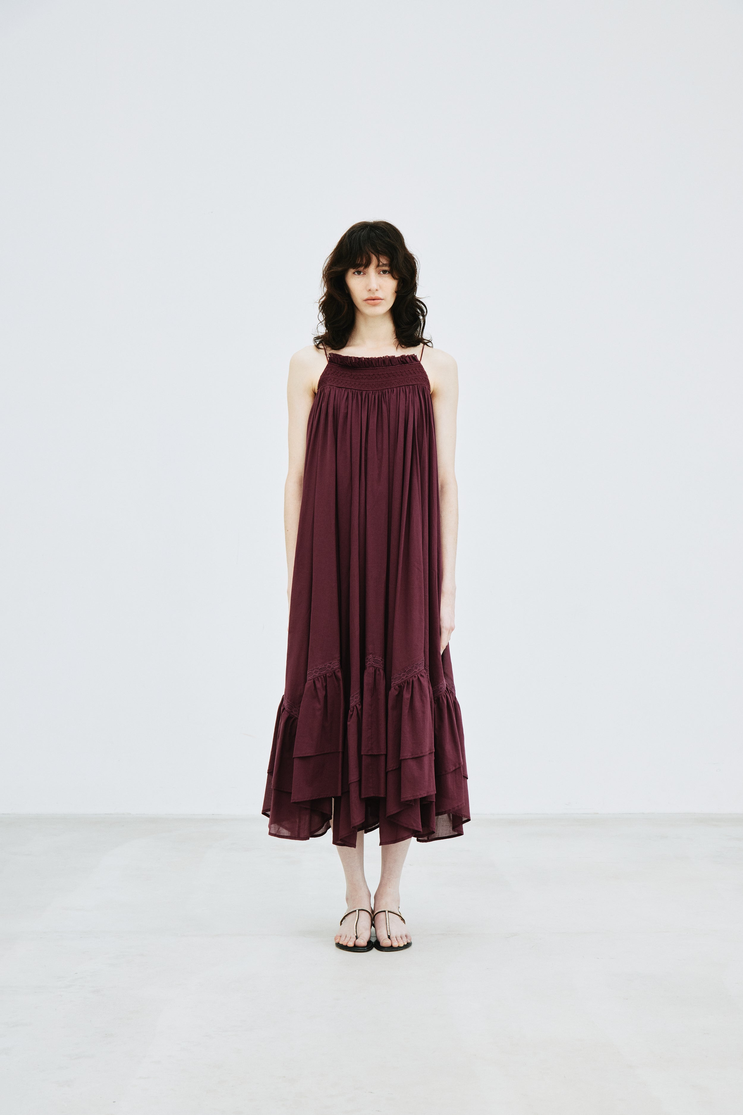 Smocking Lace Volume Dress