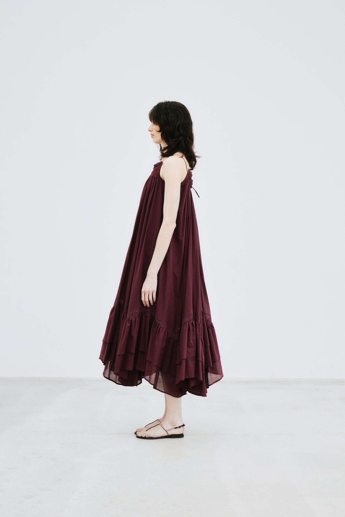 Smocking Lace Volume Dress