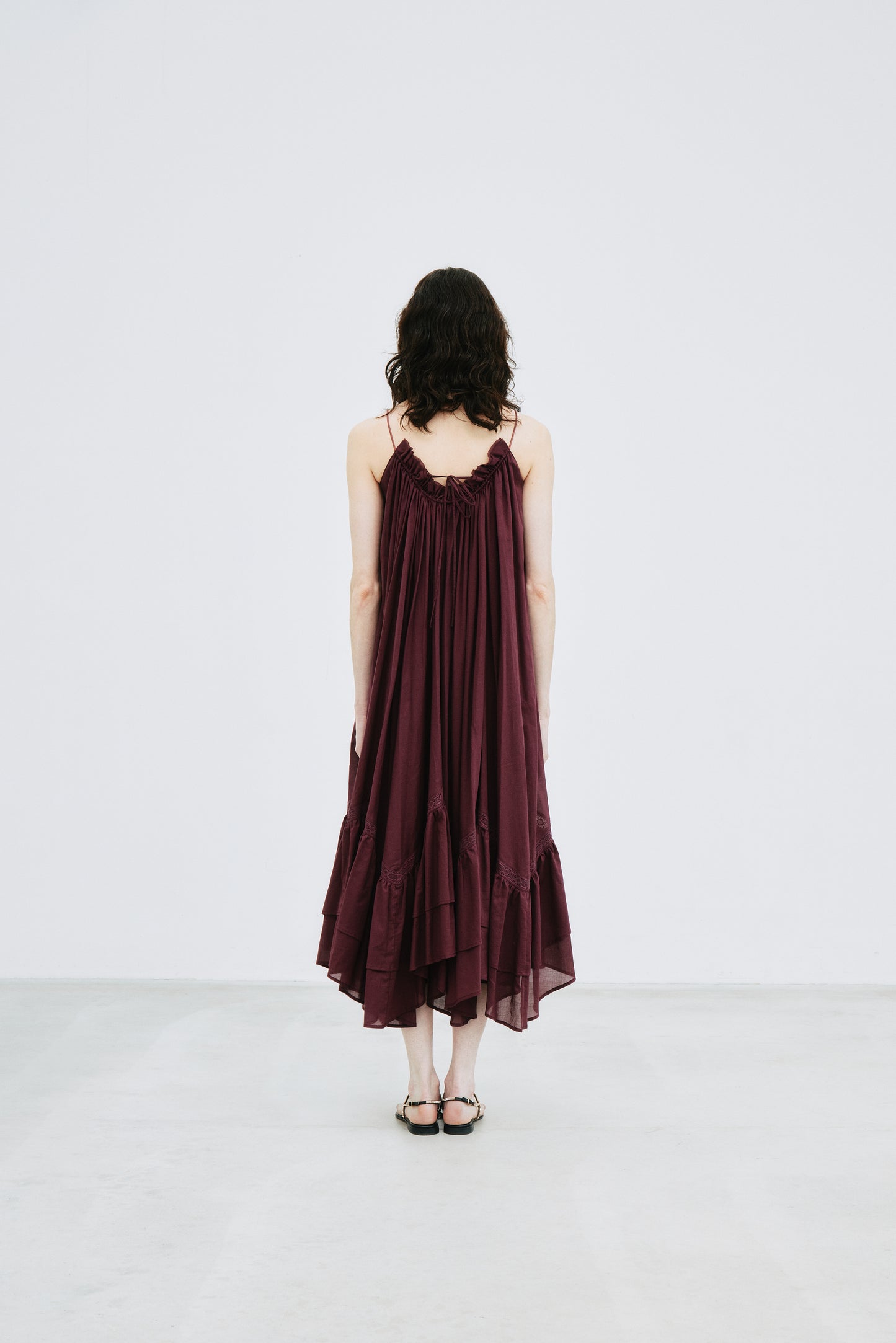 Smocking Lace Volume Dress