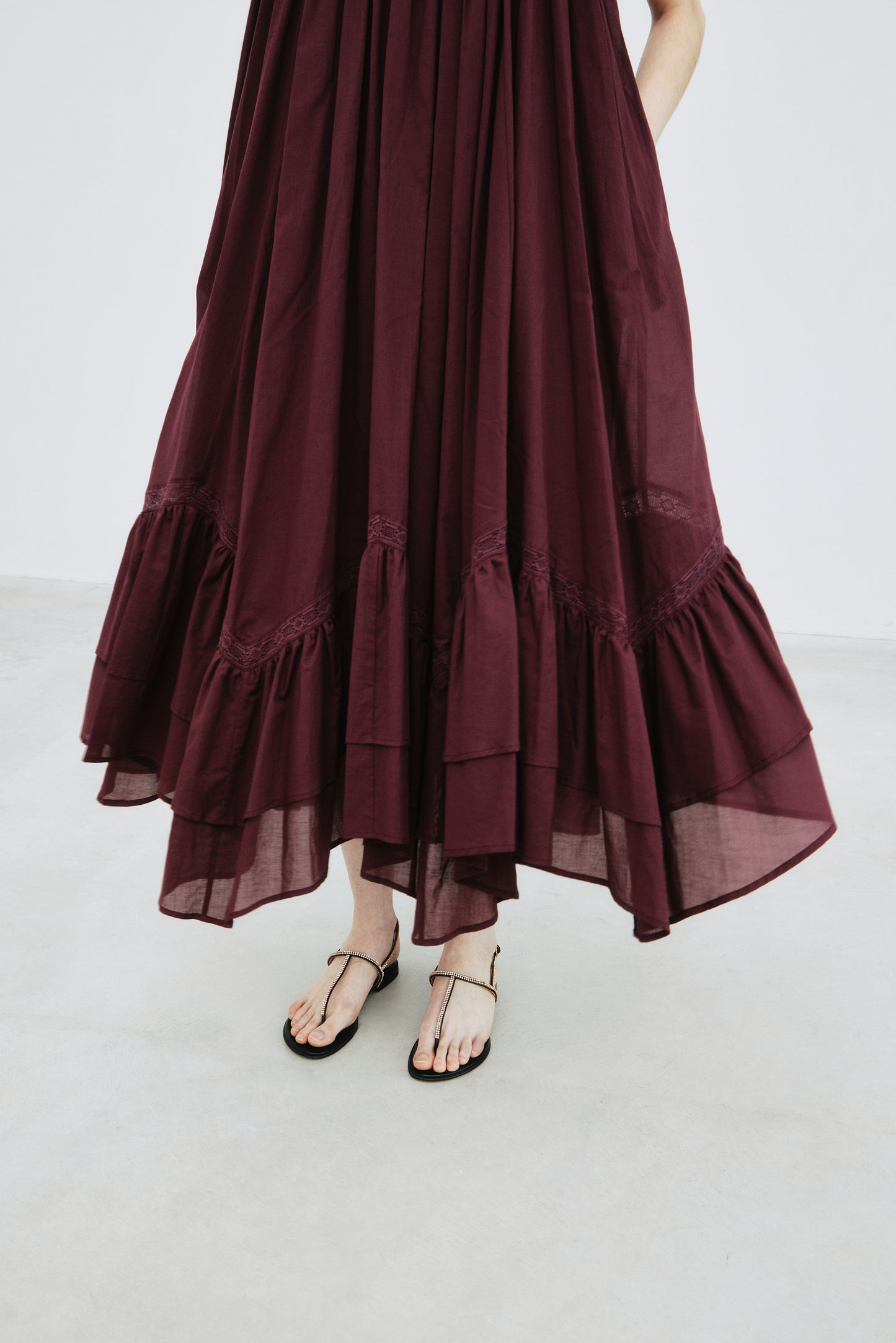 Smocking Lace Volume Dress
