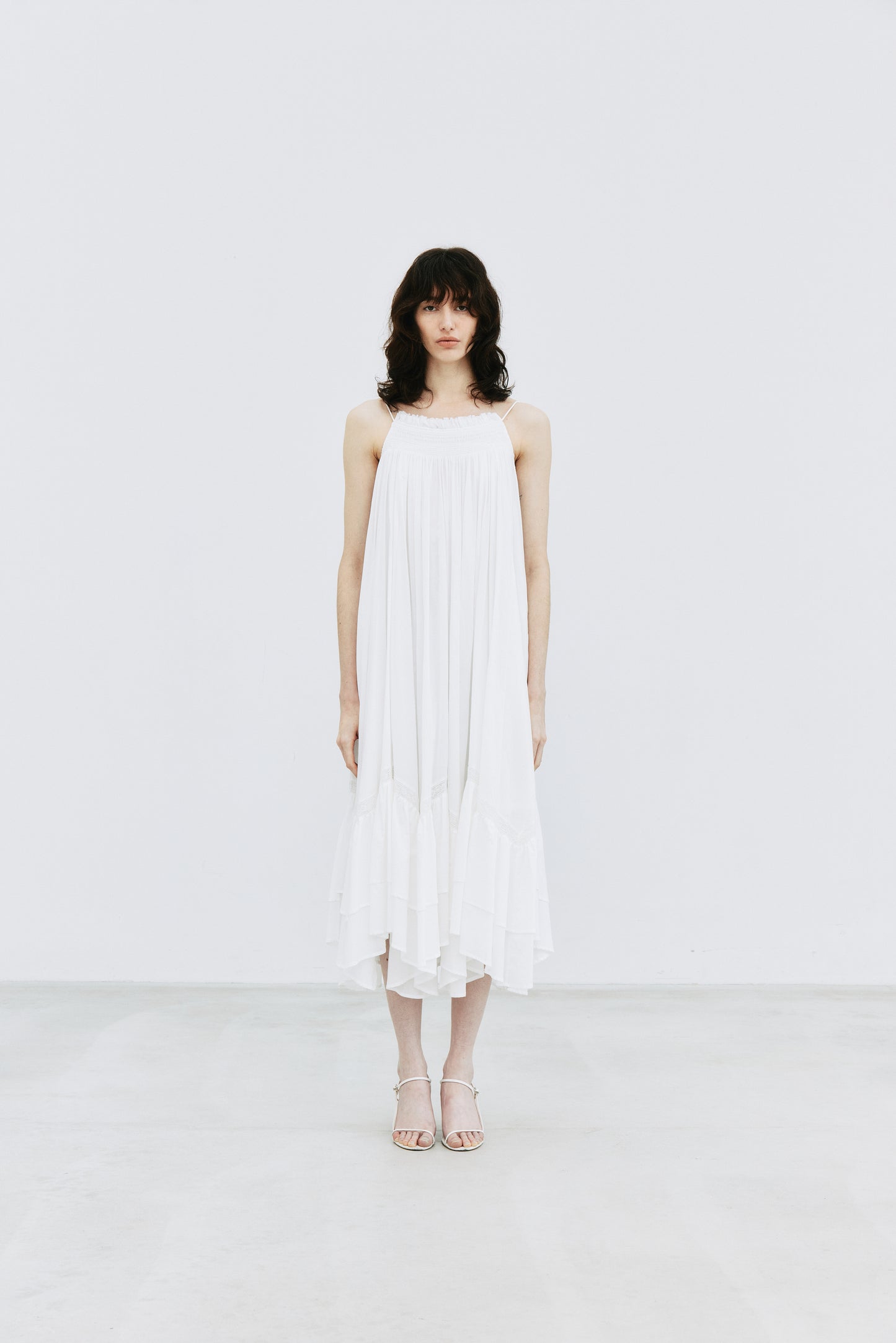 Smocking Lace Volume Dress