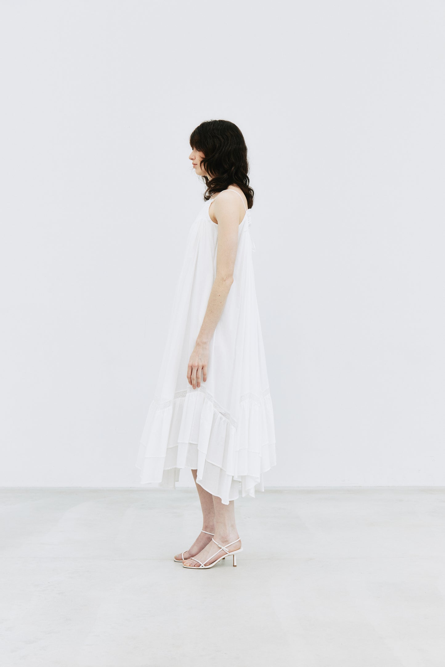 Smocking Lace Volume Dress