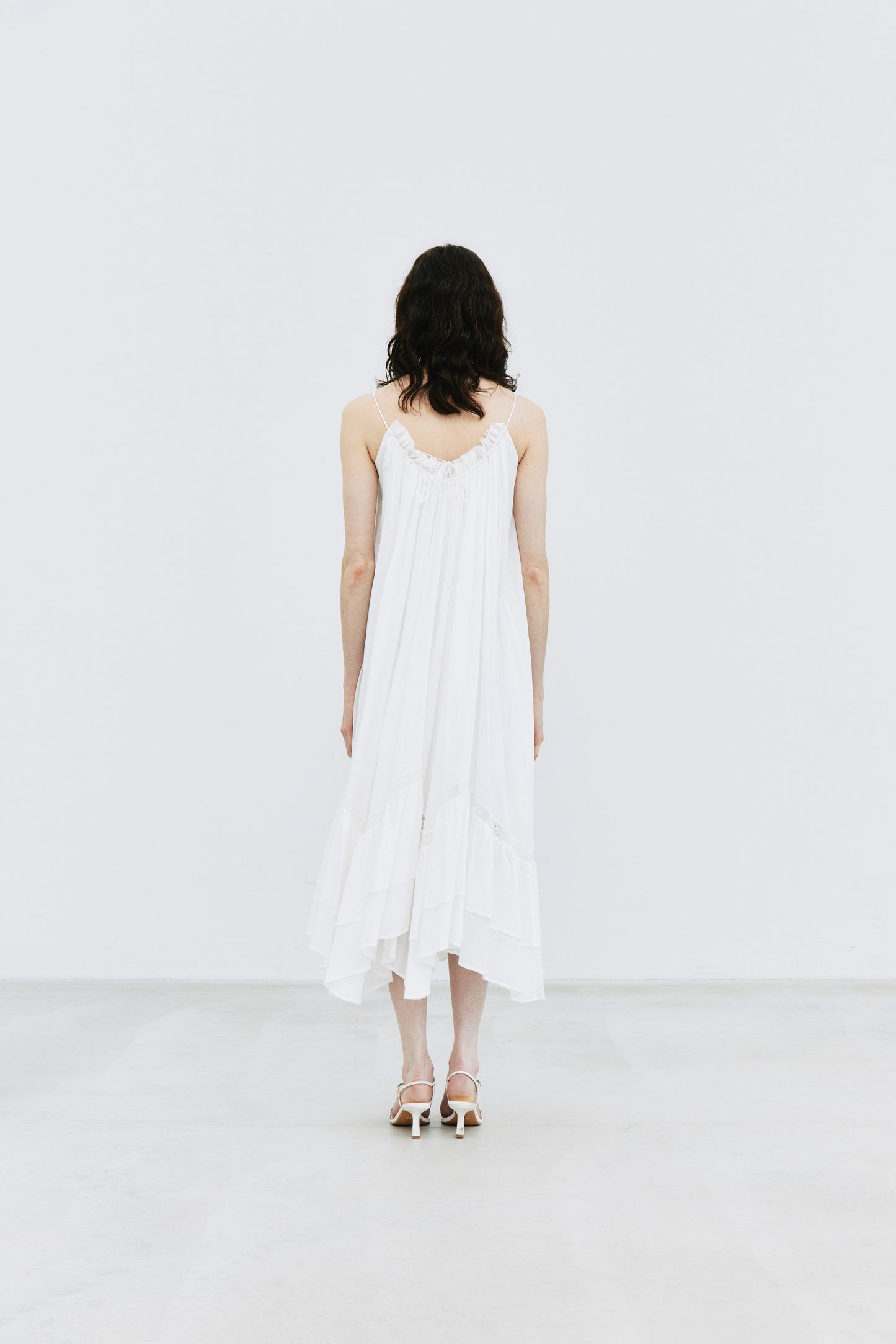 Smocking Lace Volume Dress