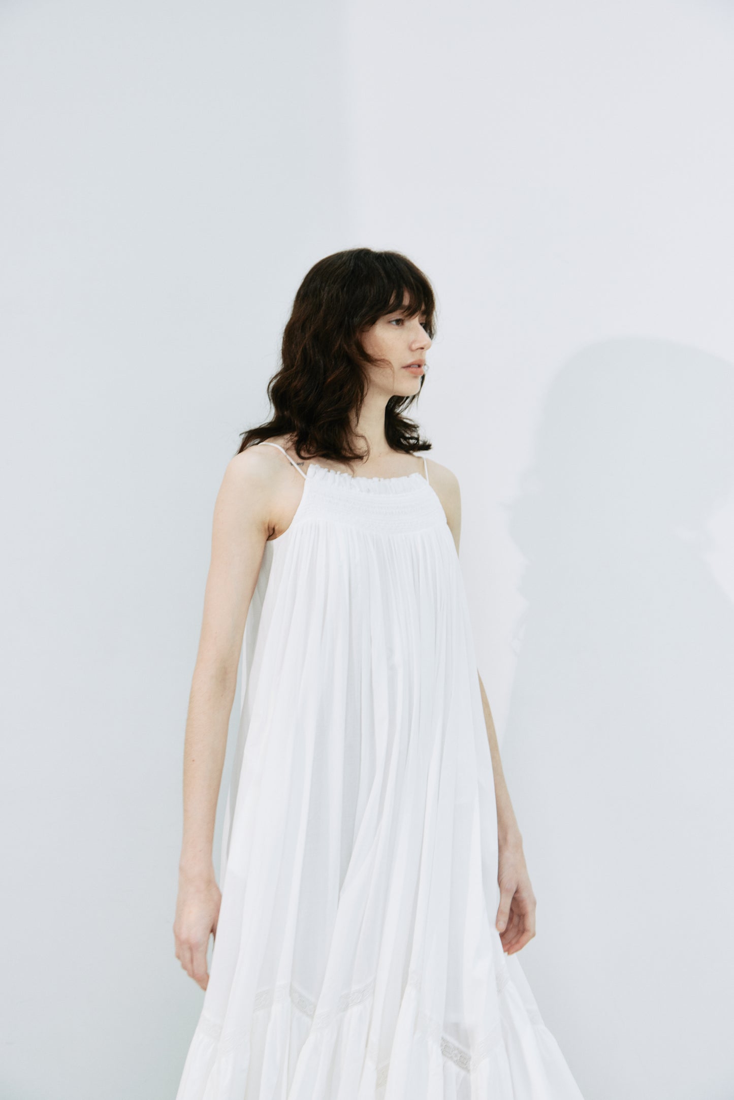 Smocking Lace Volume Dress