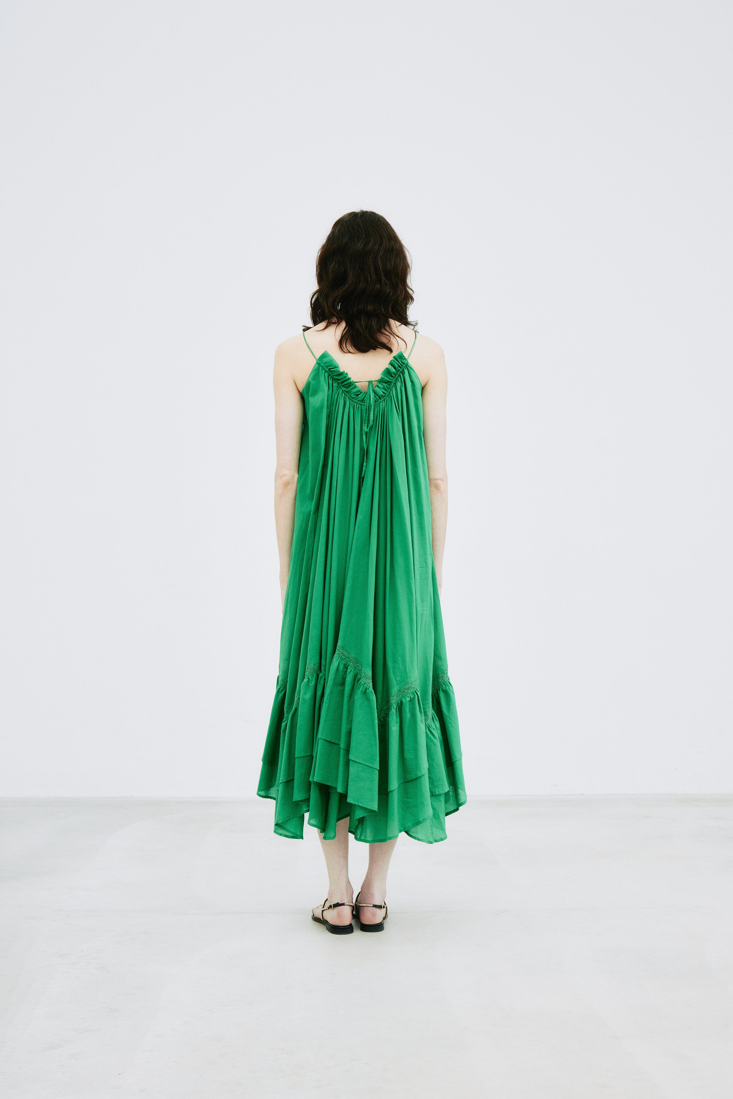 Smocking Lace Volume Dress