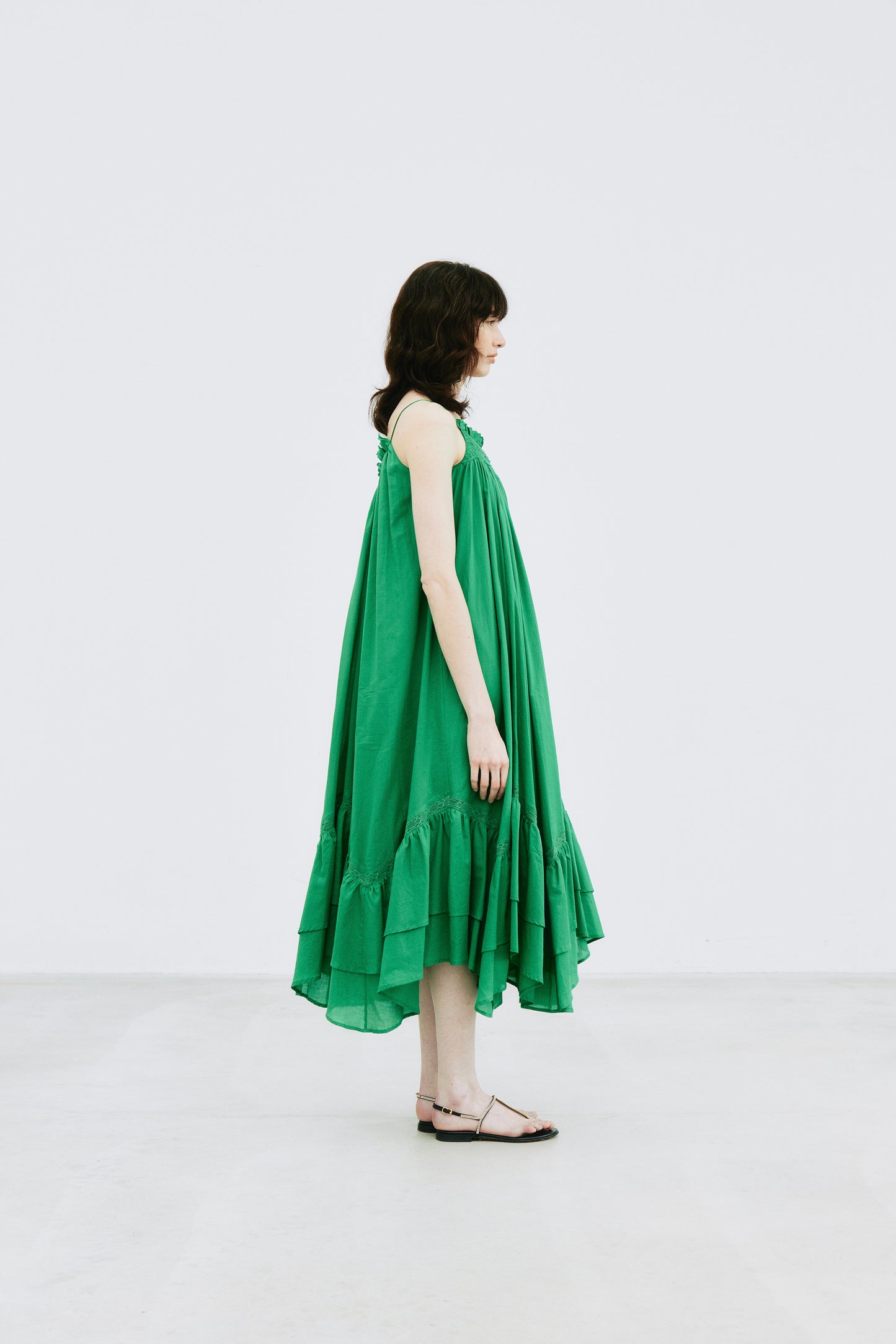 Smocking Lace Volume Dress