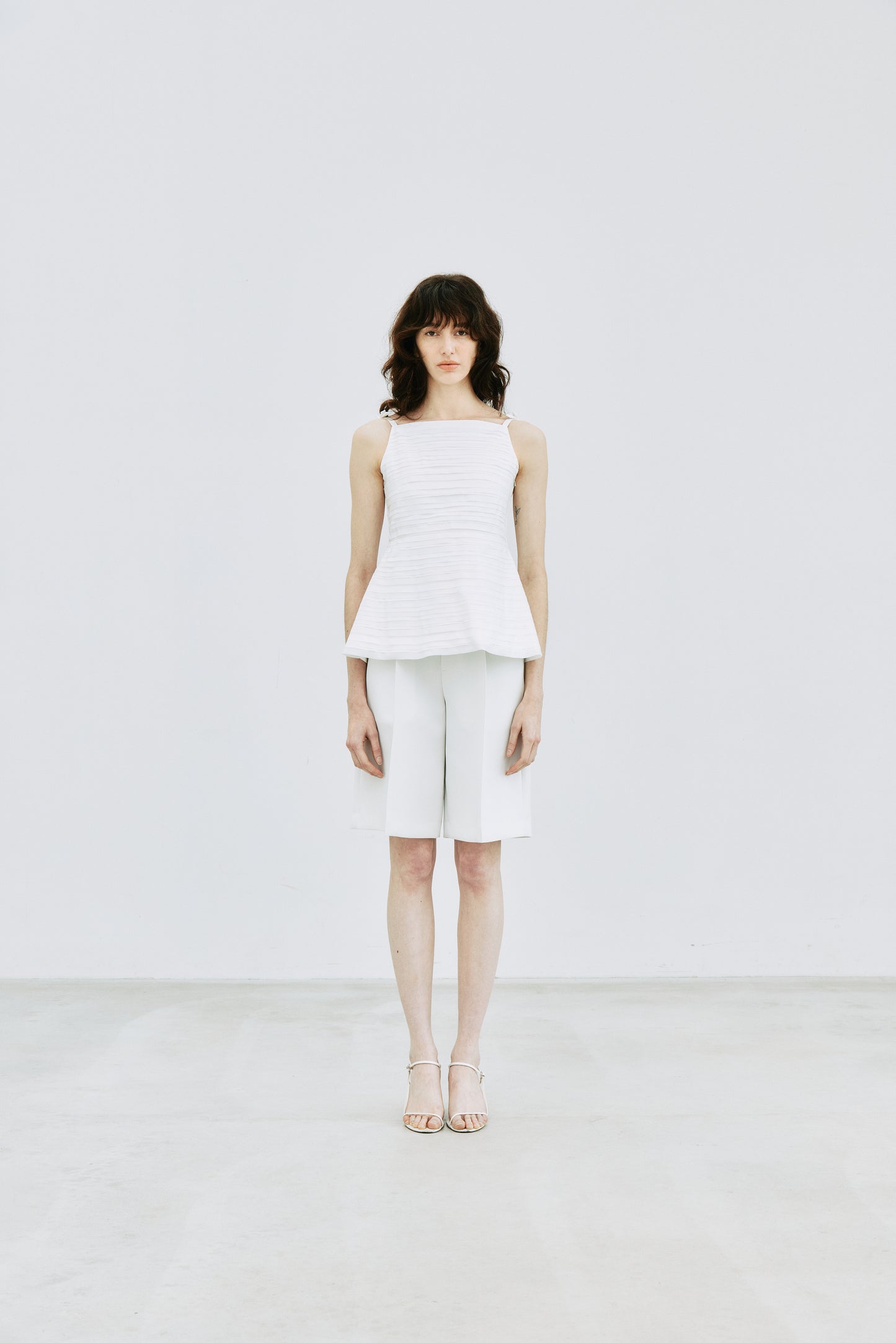 Layered Sculpt Peplum Top