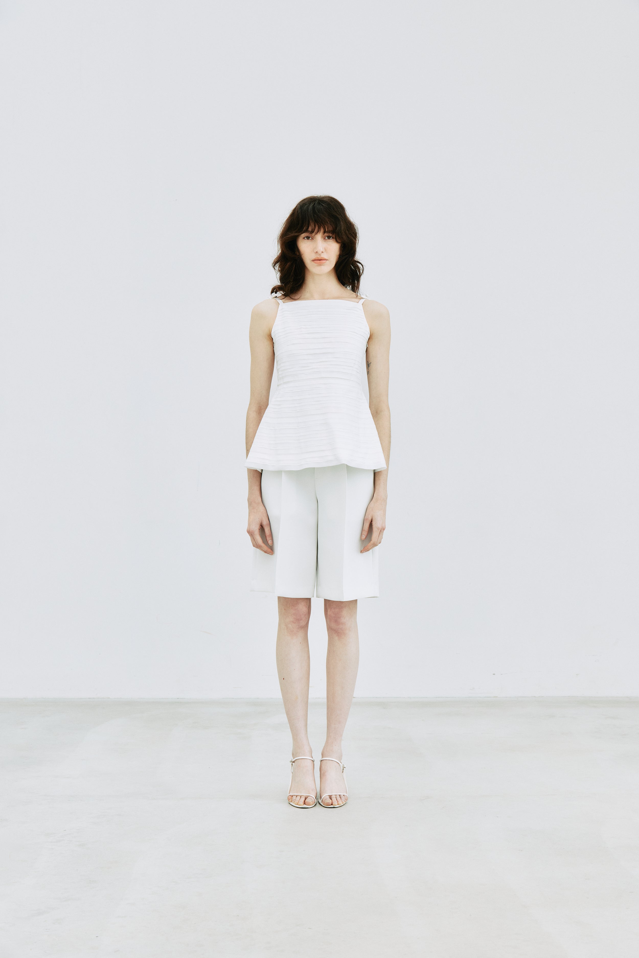 Layered Sculpt Peplum Top