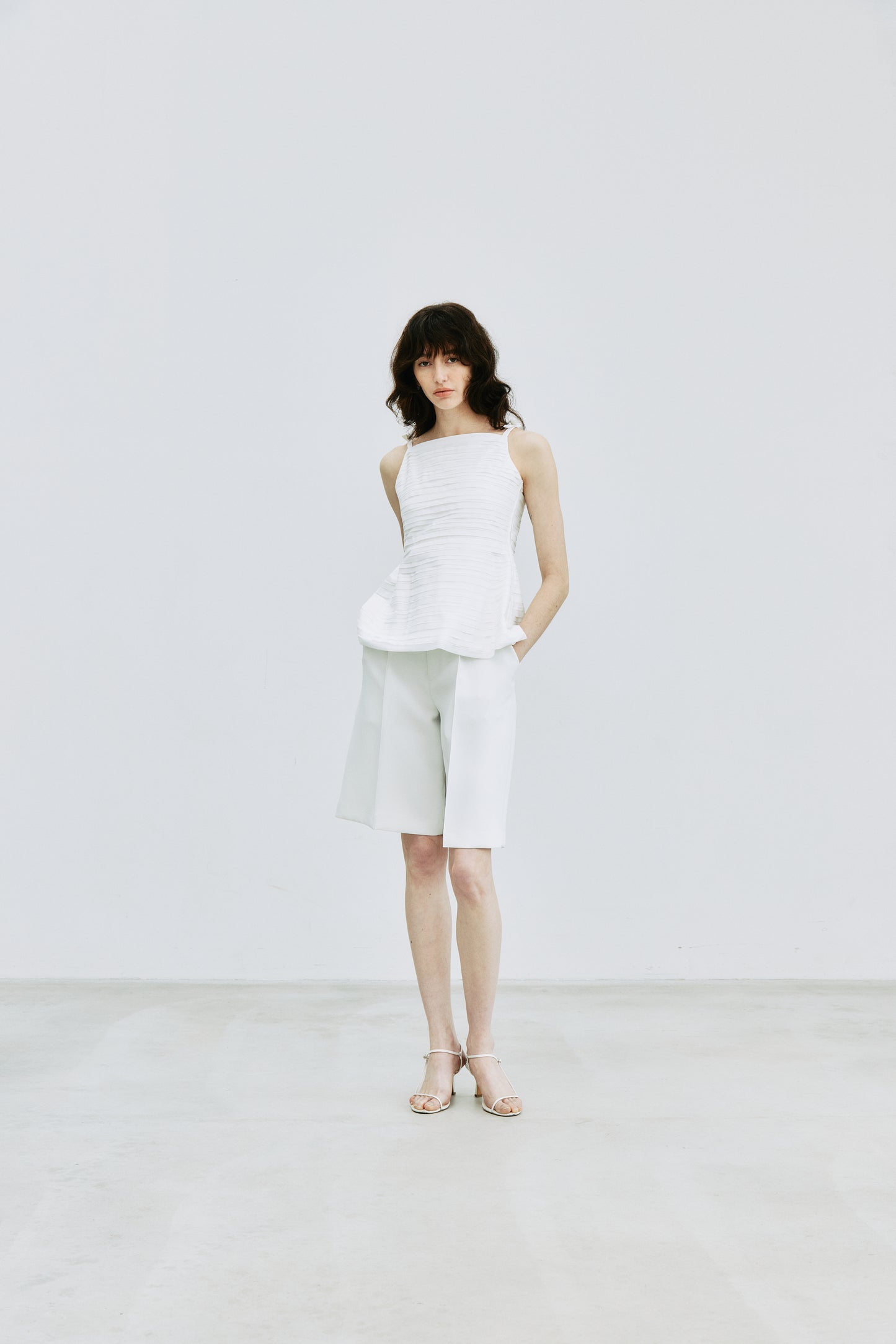 Layered Sculpt Peplum Top