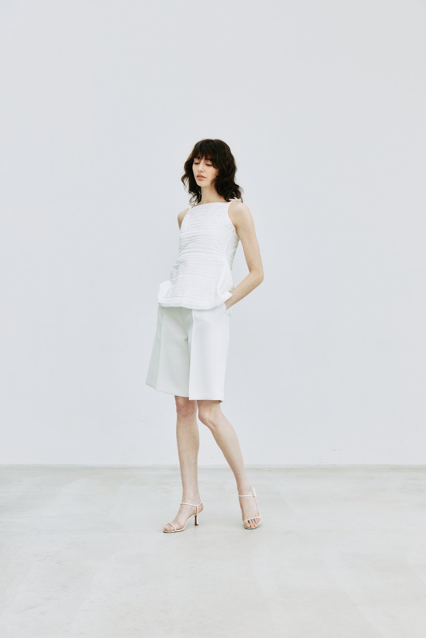 Layered Sculpt Peplum Top