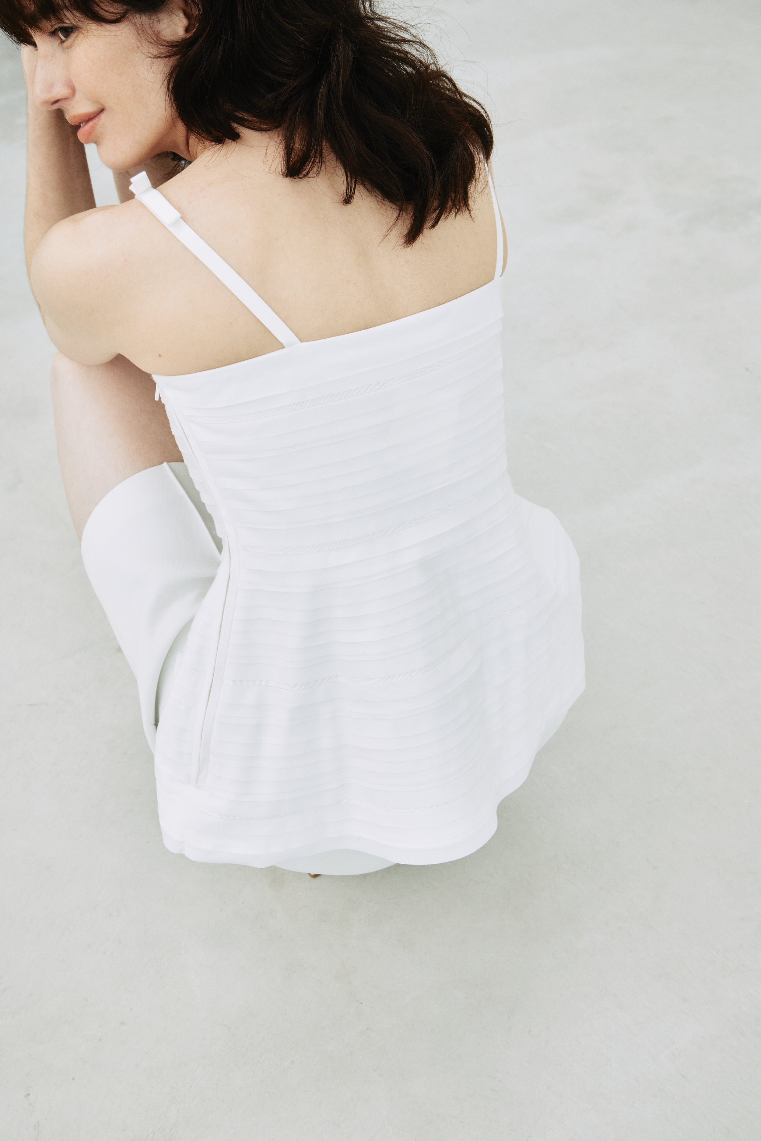 Layered Sculpt Peplum Top