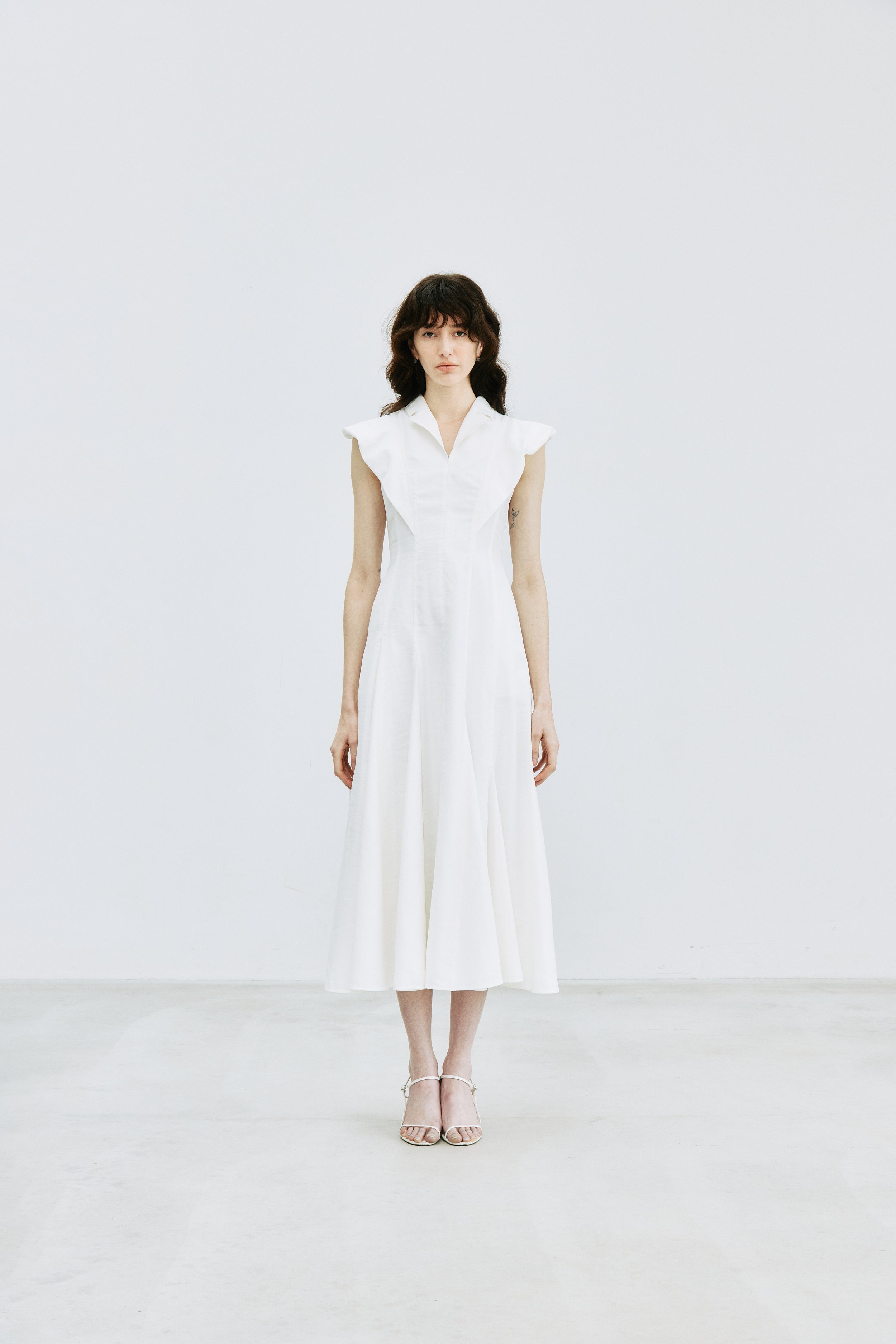 Panel Flare Shirt Dress – L'AUBE BLANC