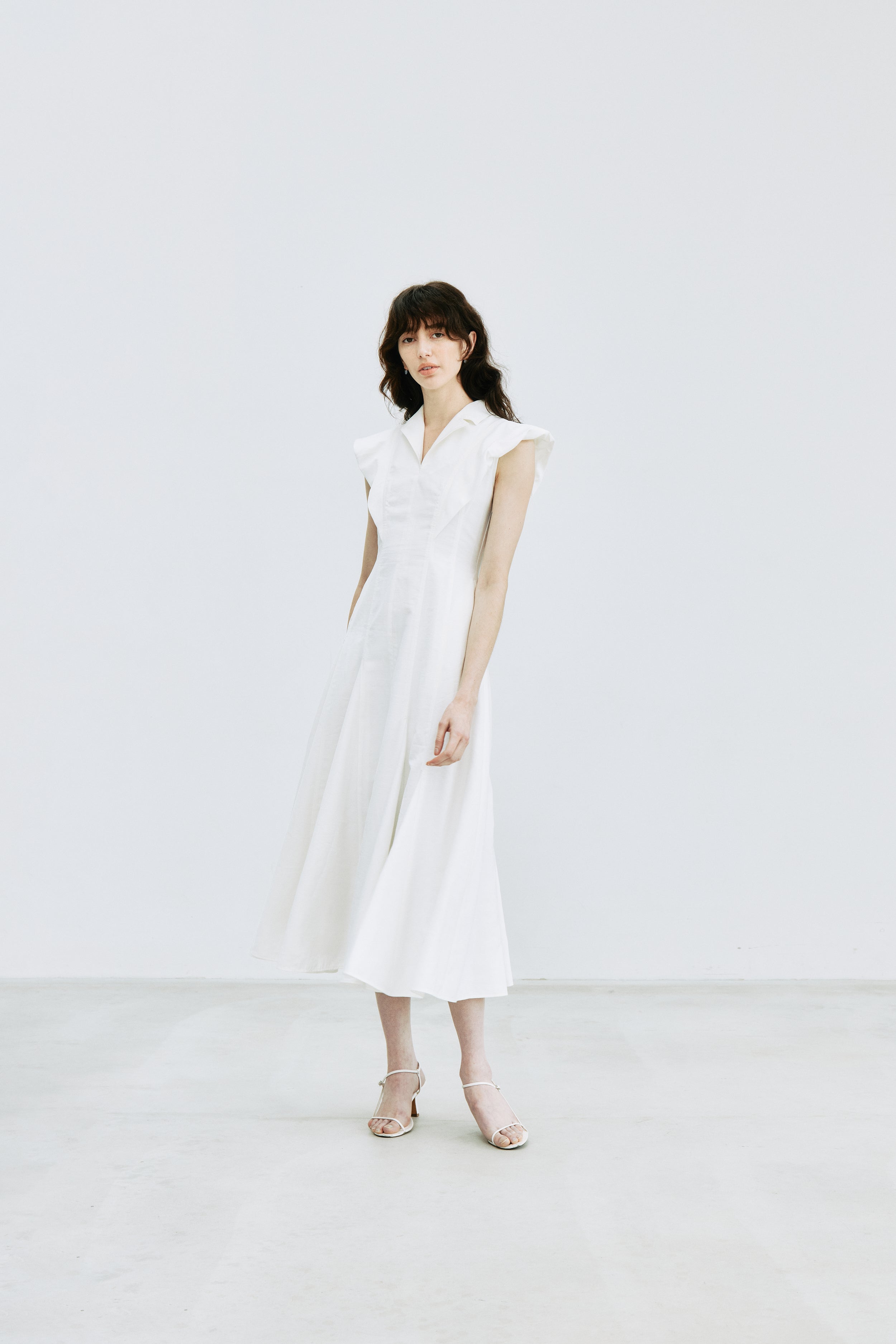 Panel Flare Shirt Dress – L'AUBE BLANC