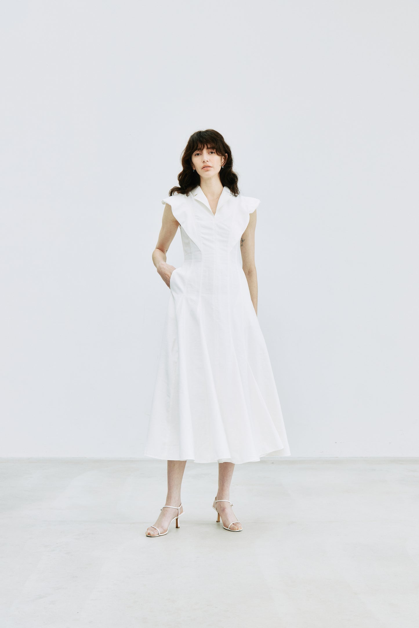 【予約販売】Panel Flare Shirt Dress