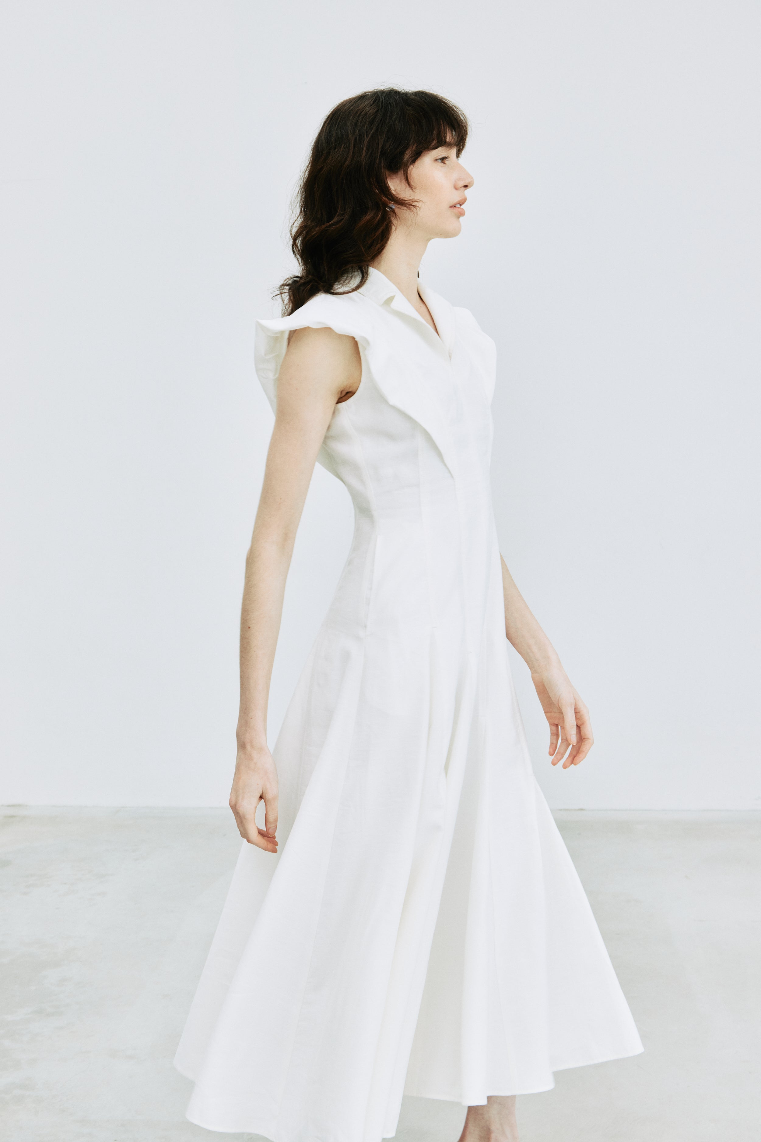 予約販売】Panel Flare Shirt Dress – L'AUBE BLANC