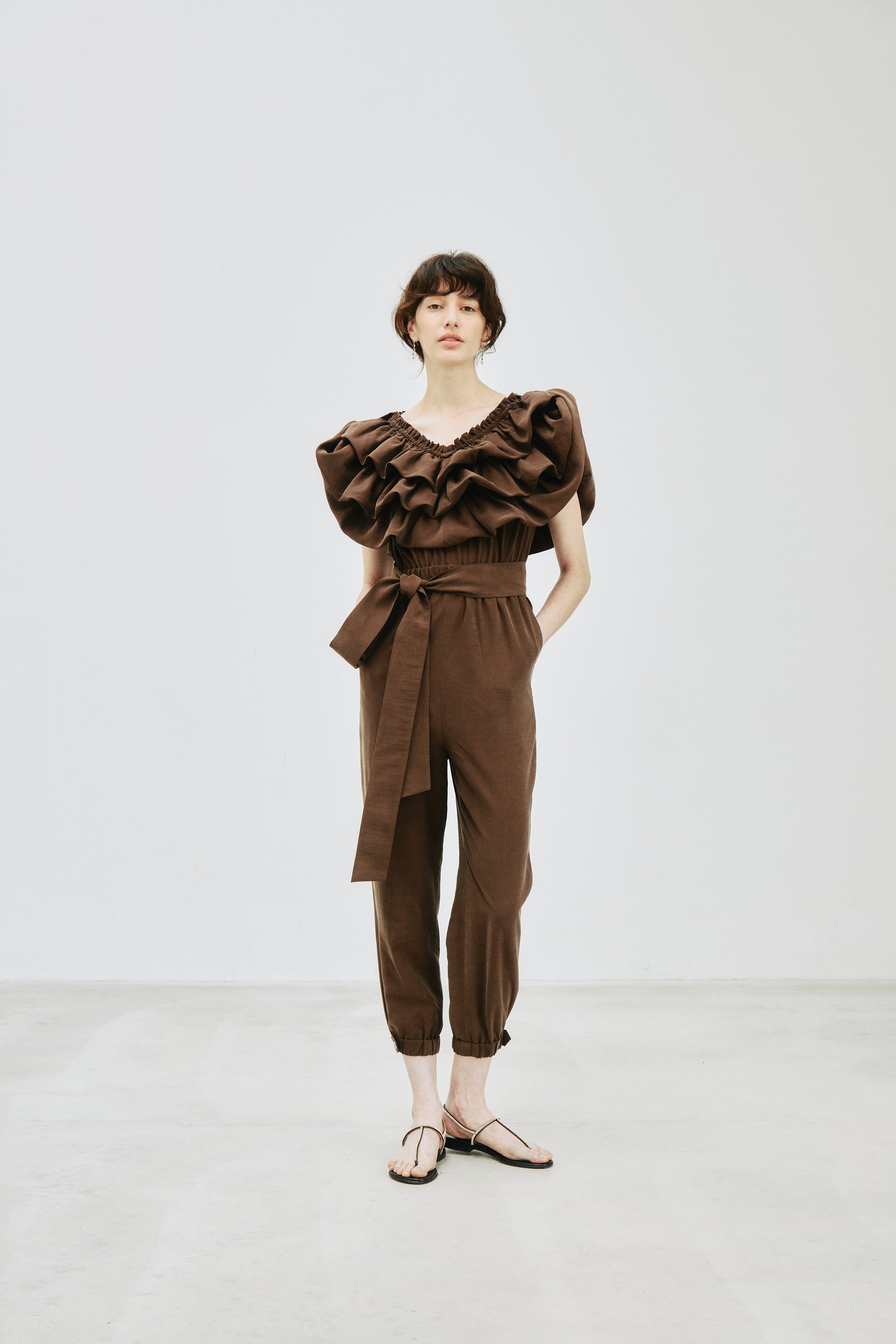 Balloon Collar Jumpsuit – L'AUBE BLANC