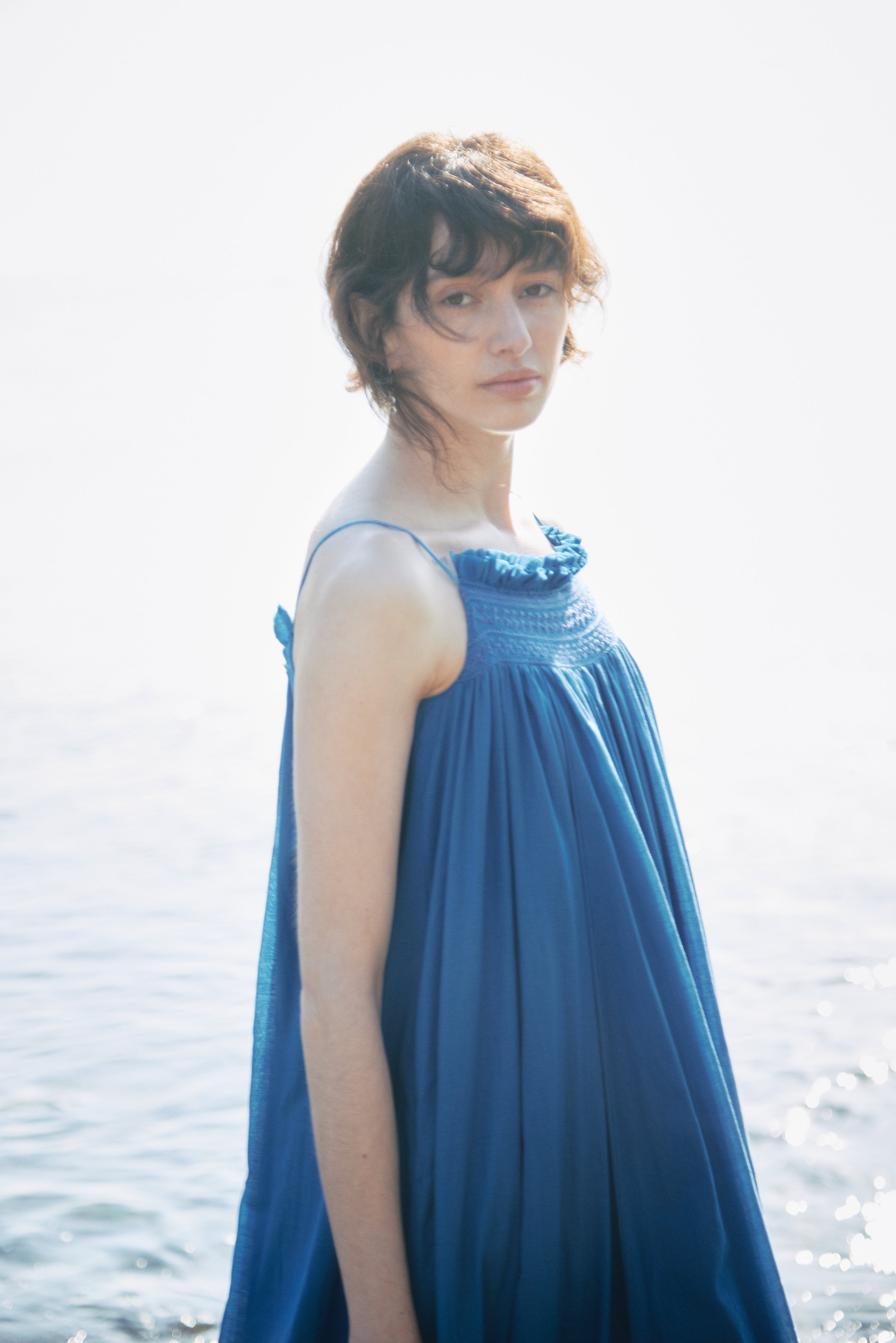 Smocking Lace Volume Dress – L'AUBE BLANC