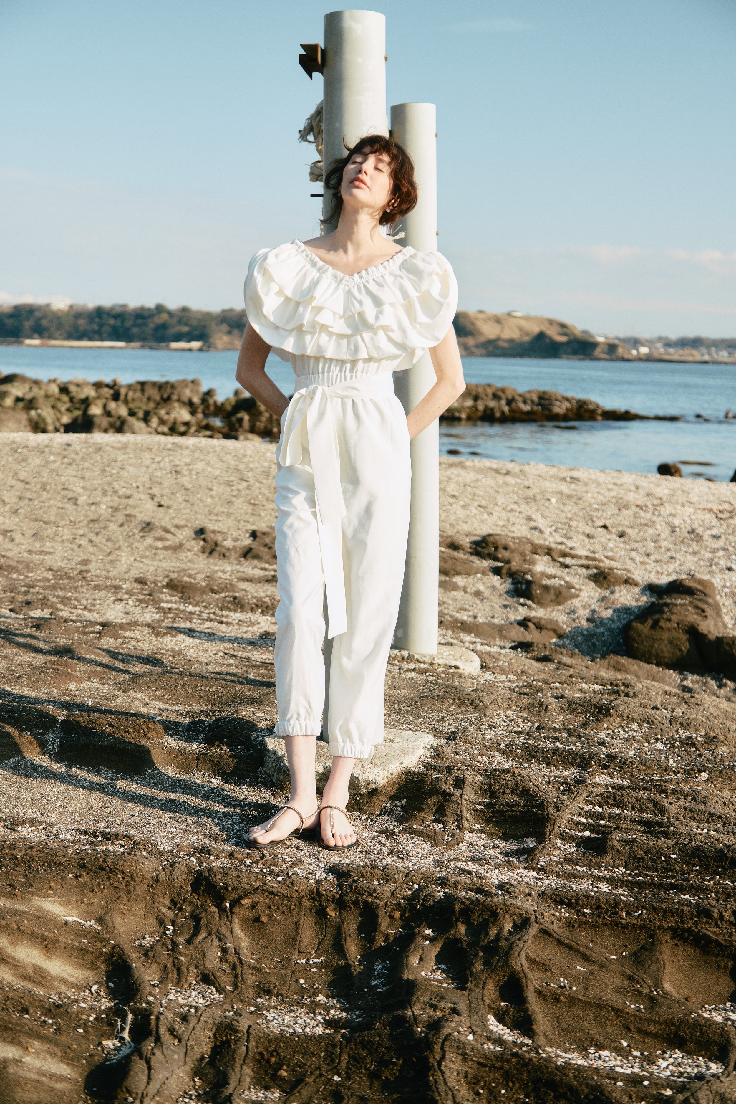 Balloon Collar Jumpsuit – L'AUBE BLANC