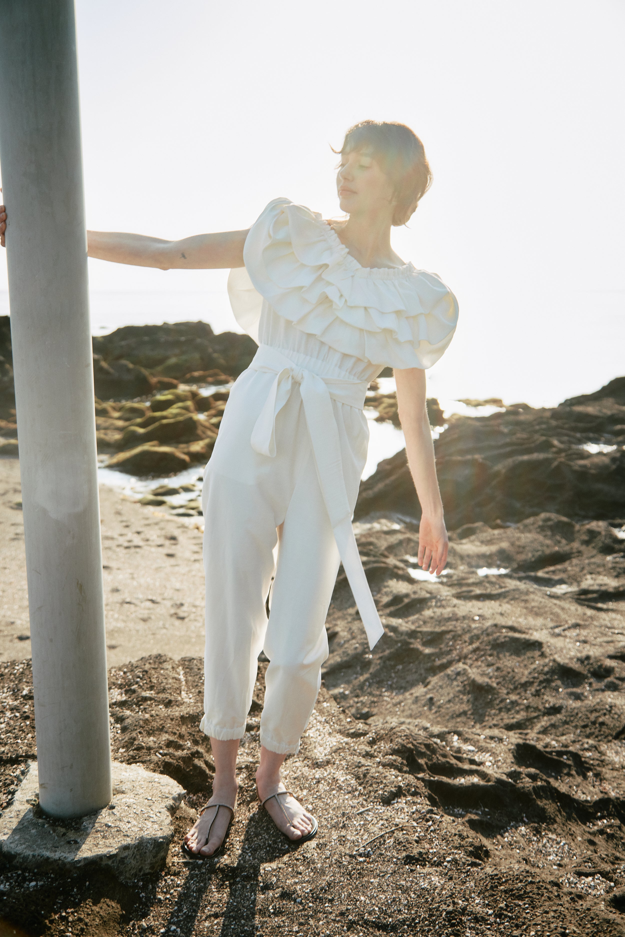 Balloon Collar Jumpsuit – L'AUBE BLANC