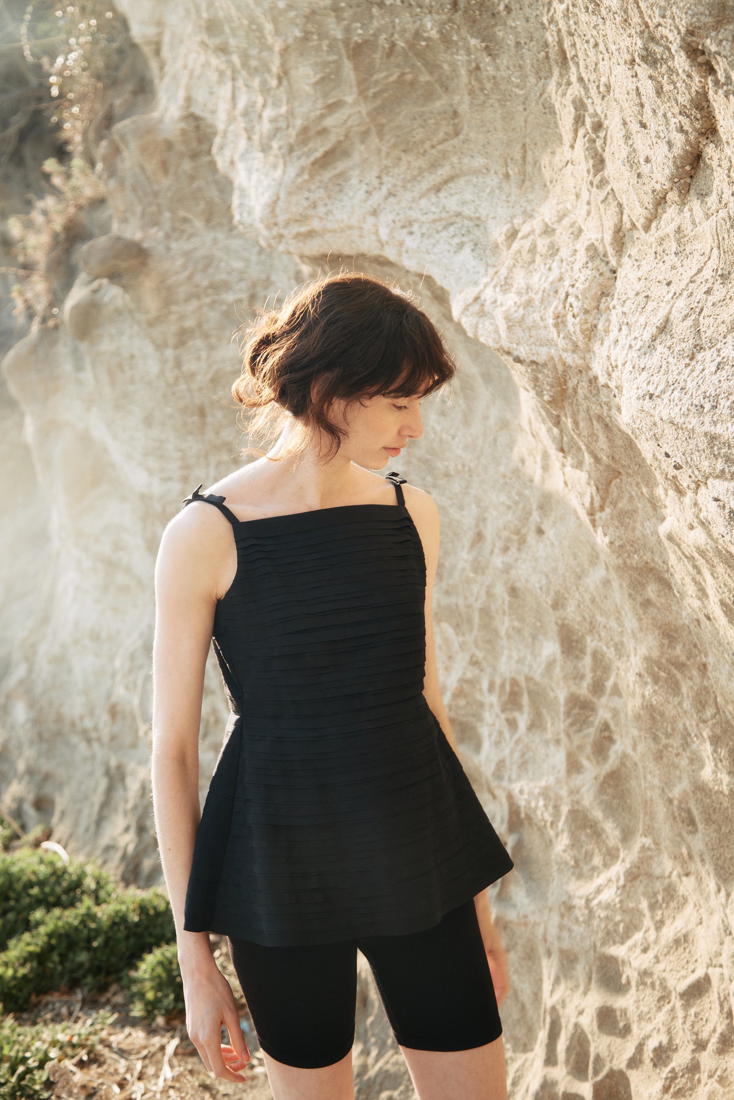 Layered Sculpt Peplum Top