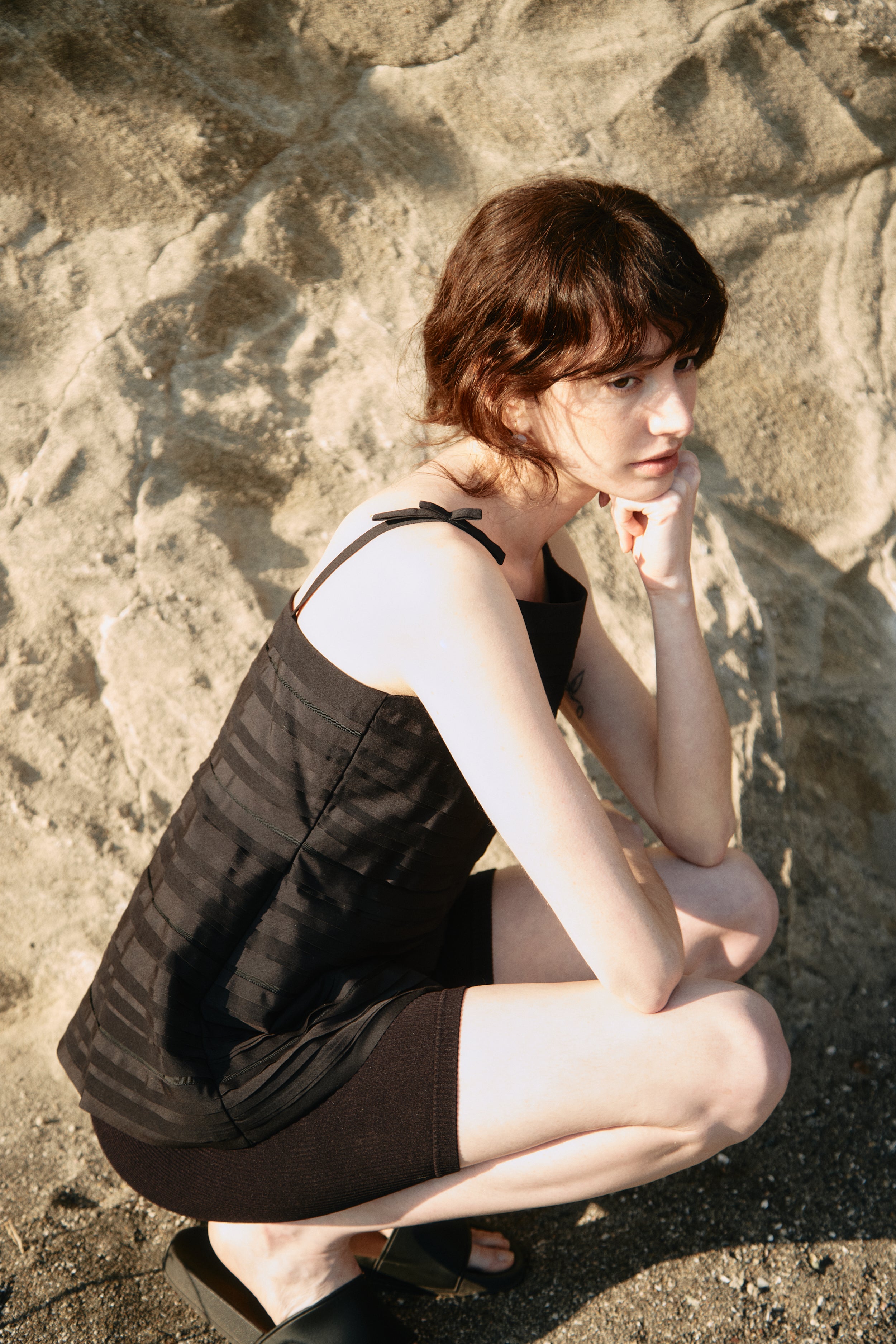 Layered Sculpt Peplum Top