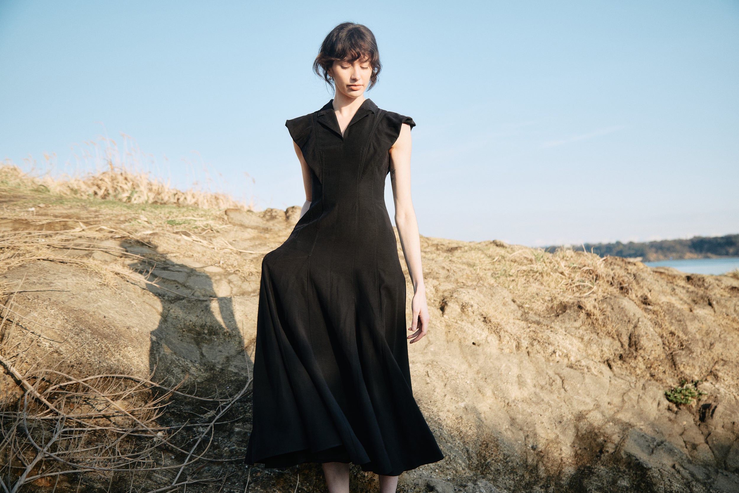 ワンピース laubeblanc Panel Flare Shirt Dress S Panel Flare Shirt Dress