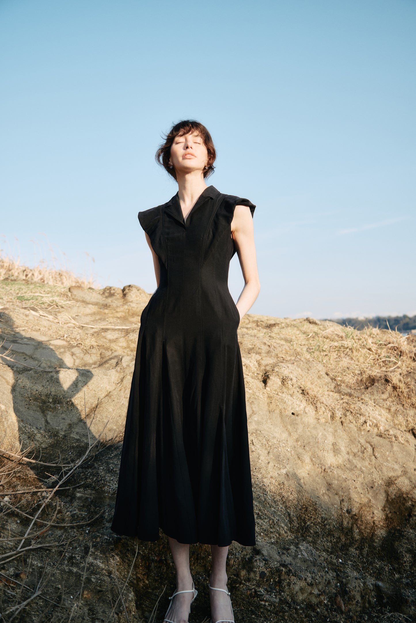 【予約販売】Panel Flare Shirt Dress