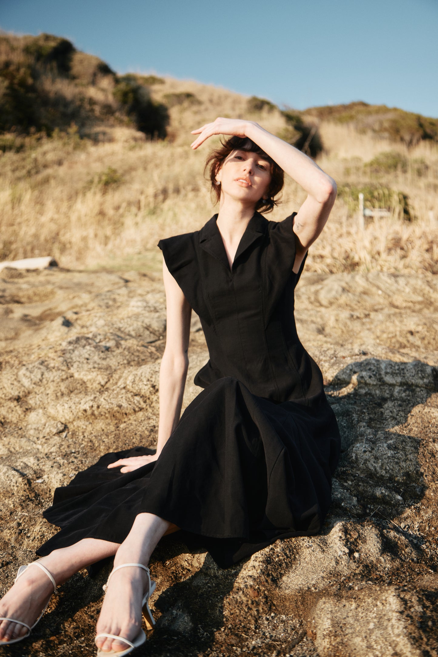 【予約販売】Panel Flare Shirt Dress
